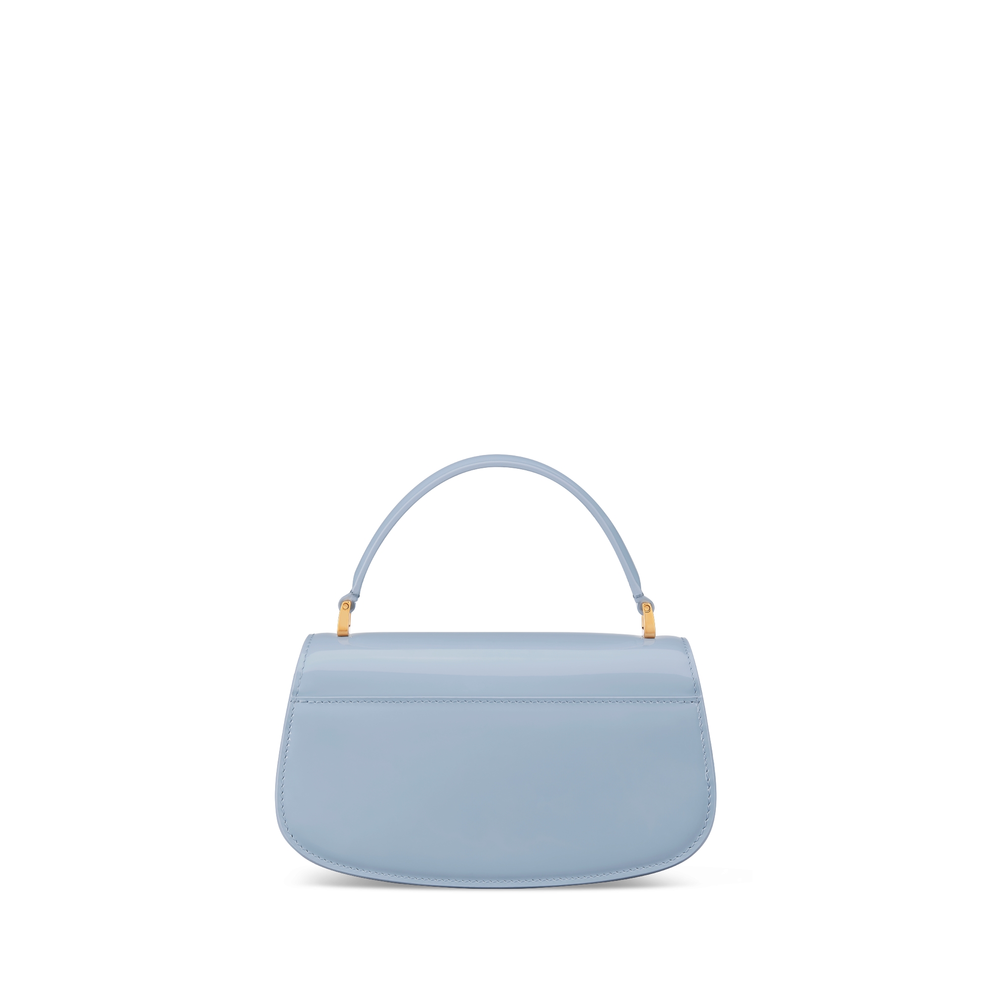 MONTAIGNE AVENUE MINI 19 BAG IN WHITE CALFSKIN WITH GOLD HARDWARE