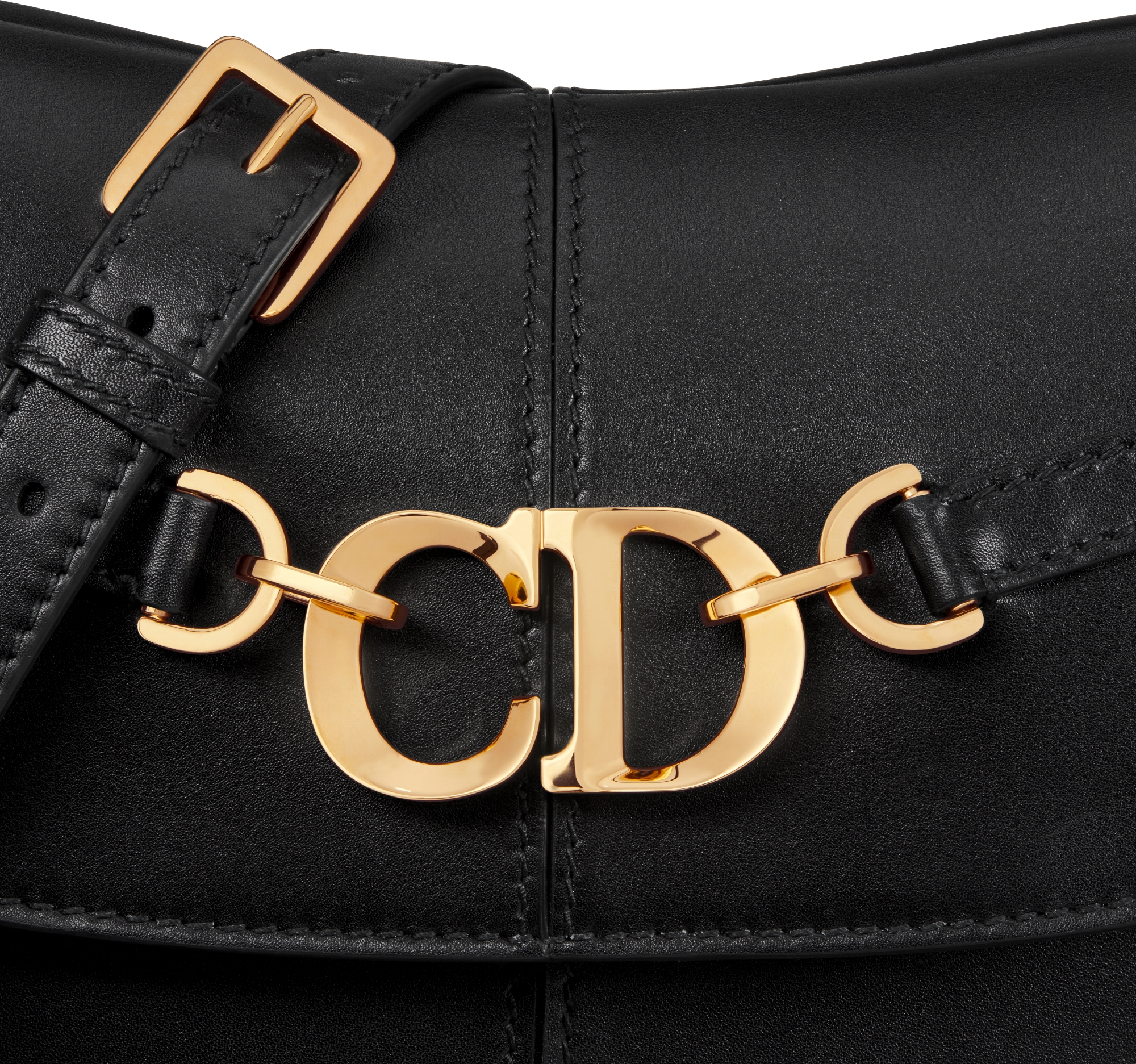 Small CD Besace Bag Black Calfskin DIOR