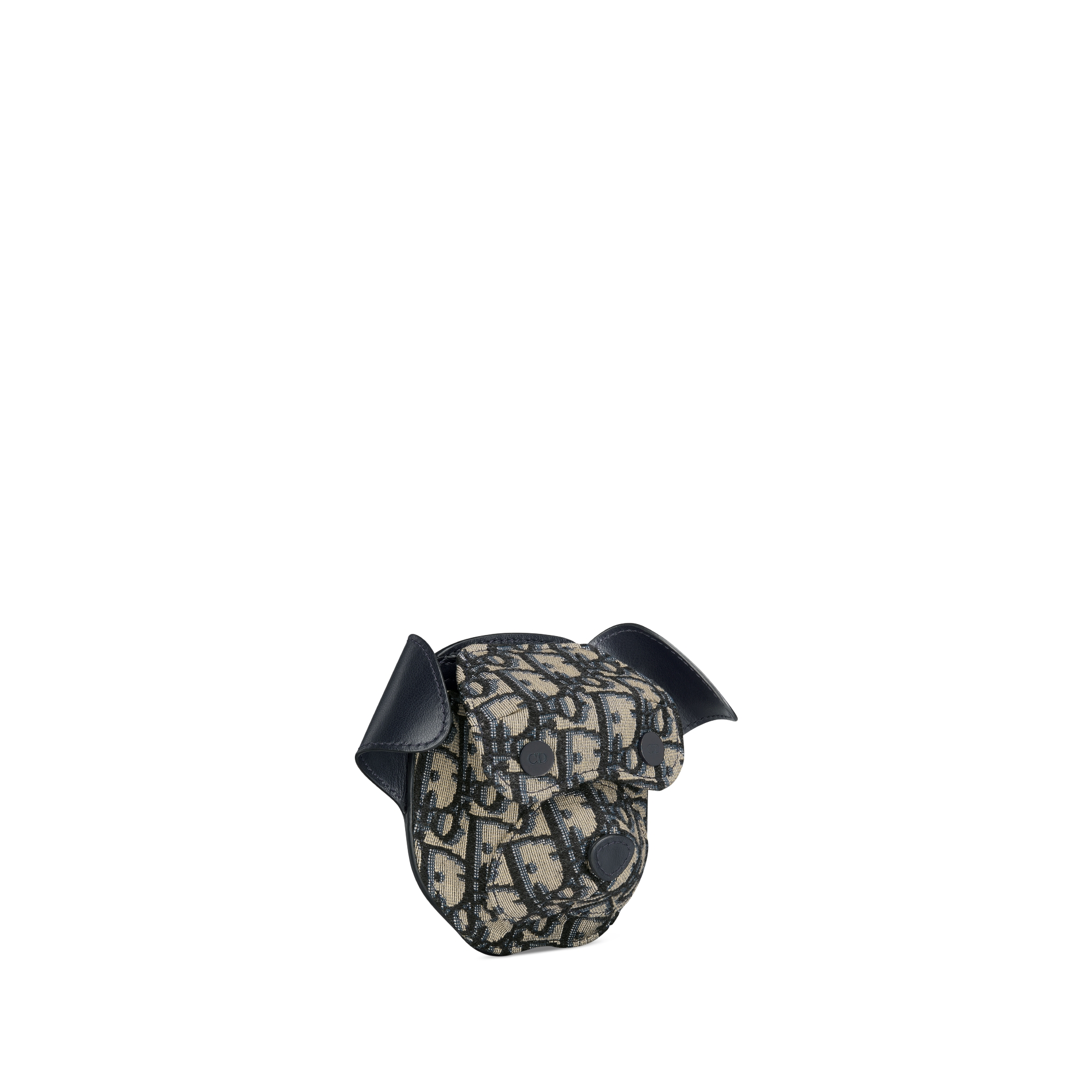 Kids' Mini Bobby Bag Beige and Blue Dior Oblique Jacquard E03