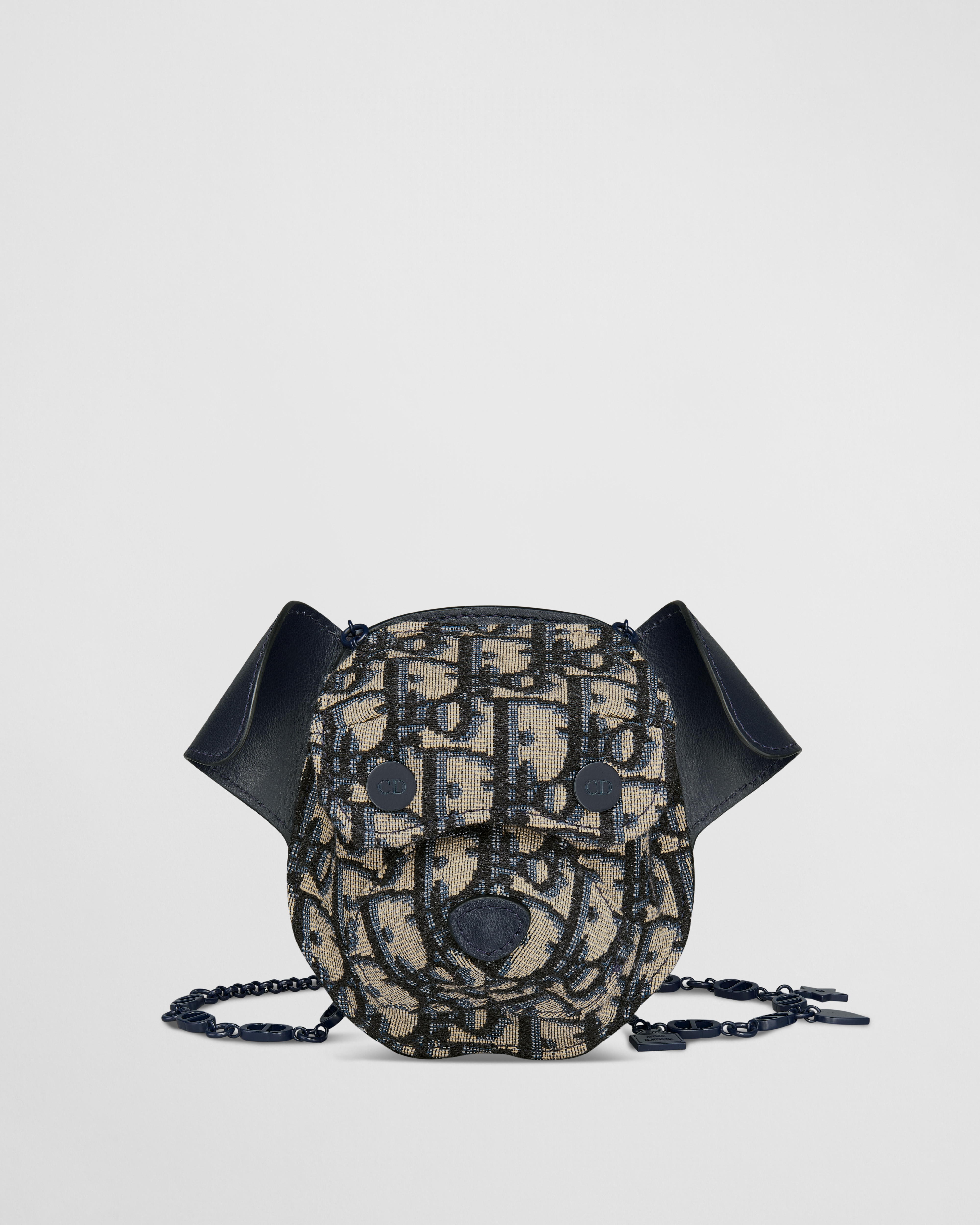 Mini Bobby Tasche für Kinder Dior Oblique Jacquard in Beige und Blau E01