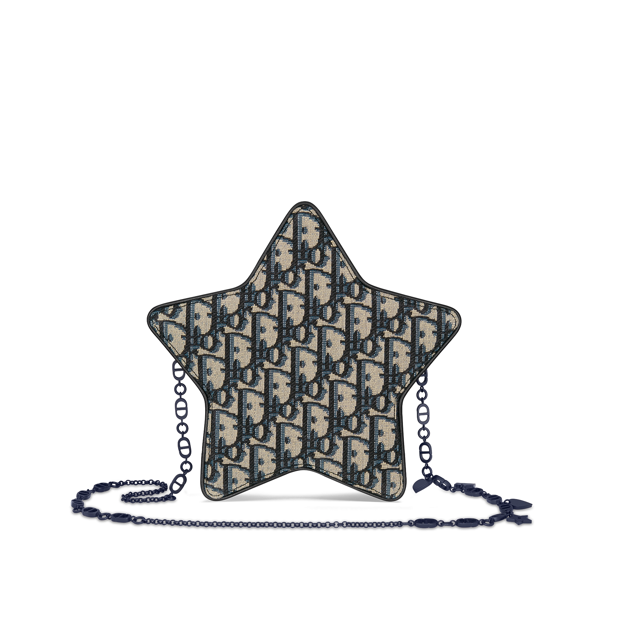 Kids' Star Bag Beige and Blue Dior Oblique Jacquard E08
