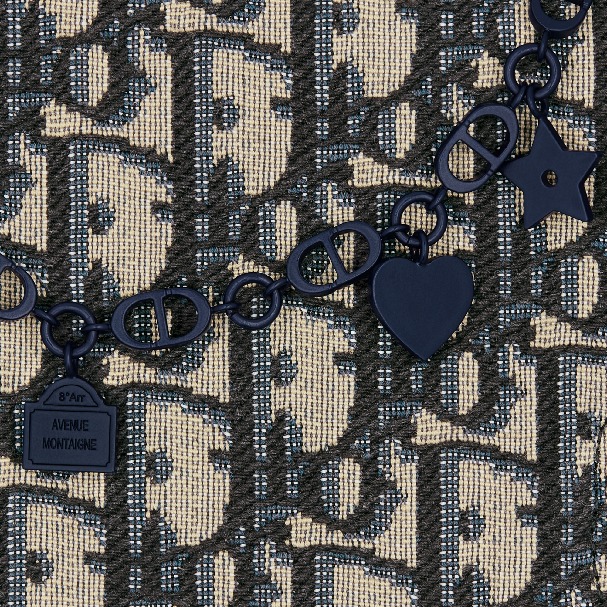 Kids' Star Bag Beige and Blue Dior Oblique Jacquard E09