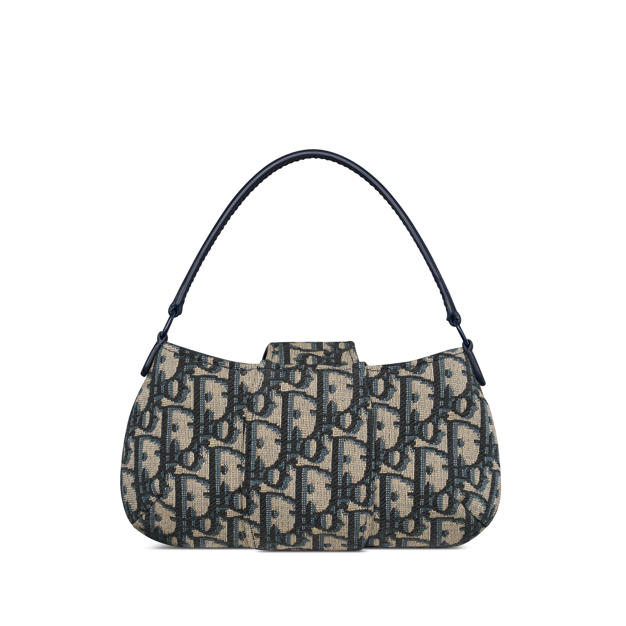 Kids' Bow Bag Beige and Blue Dior Oblique Jacquard E08