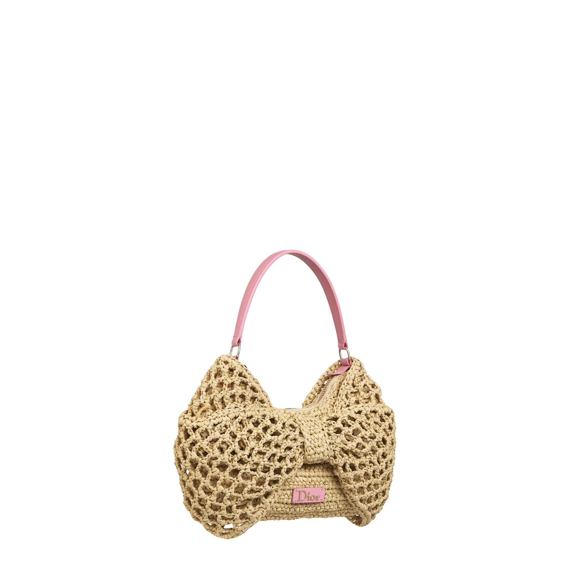 Kids' Bow Bag Raffia E03