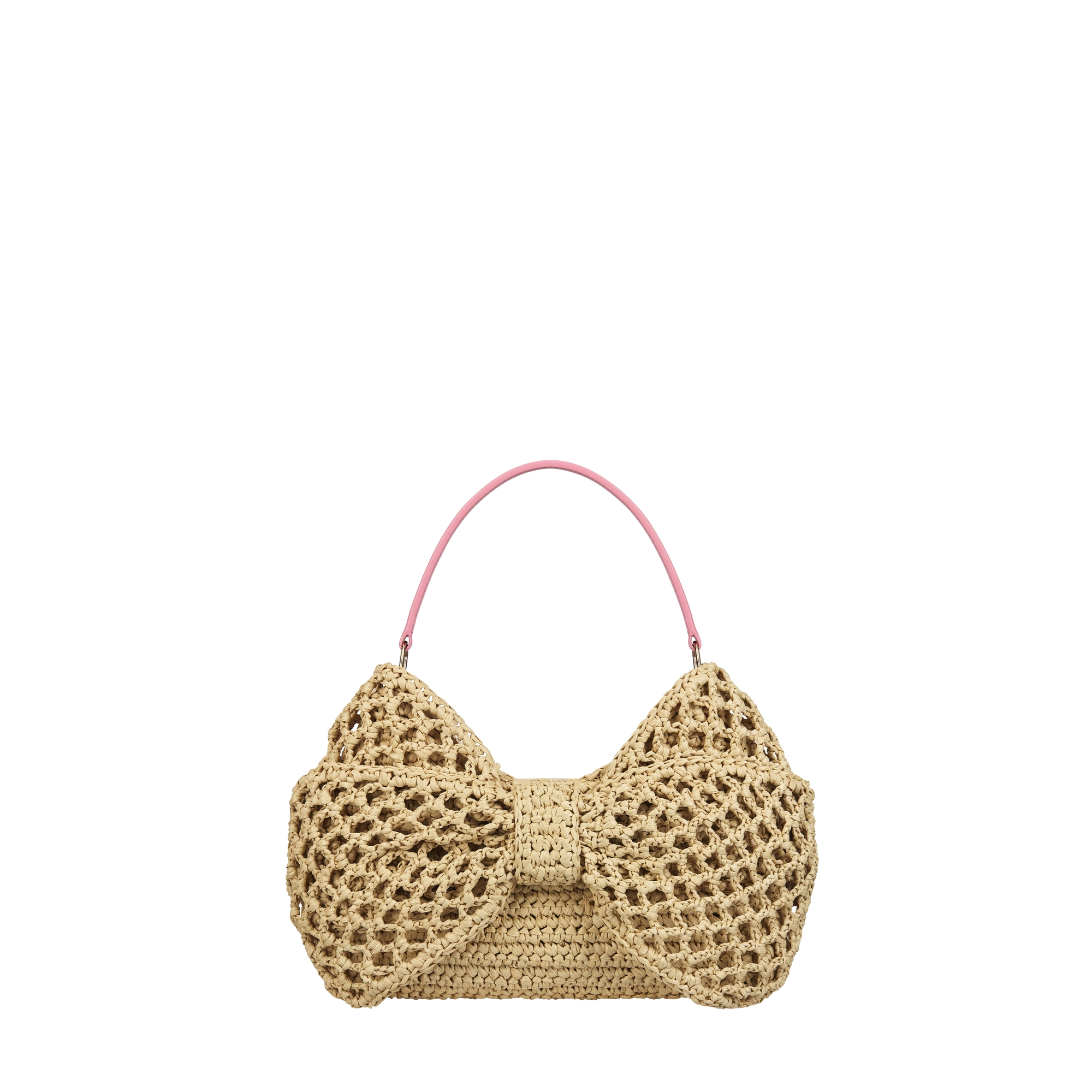 Kids' Bow Bag Raffia E08