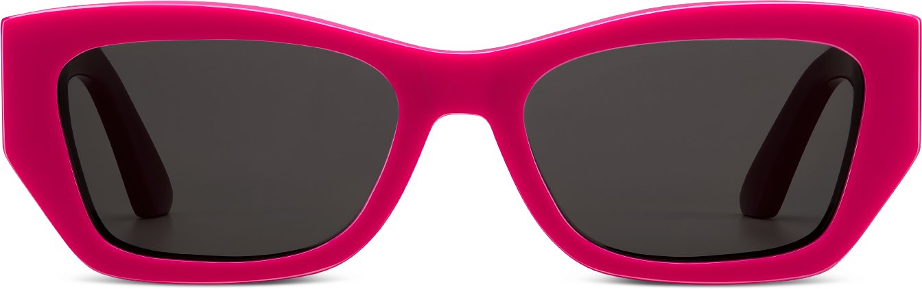MissDior S1I Прямоугольные солнцезащитные очки малинового цвета | DIOR