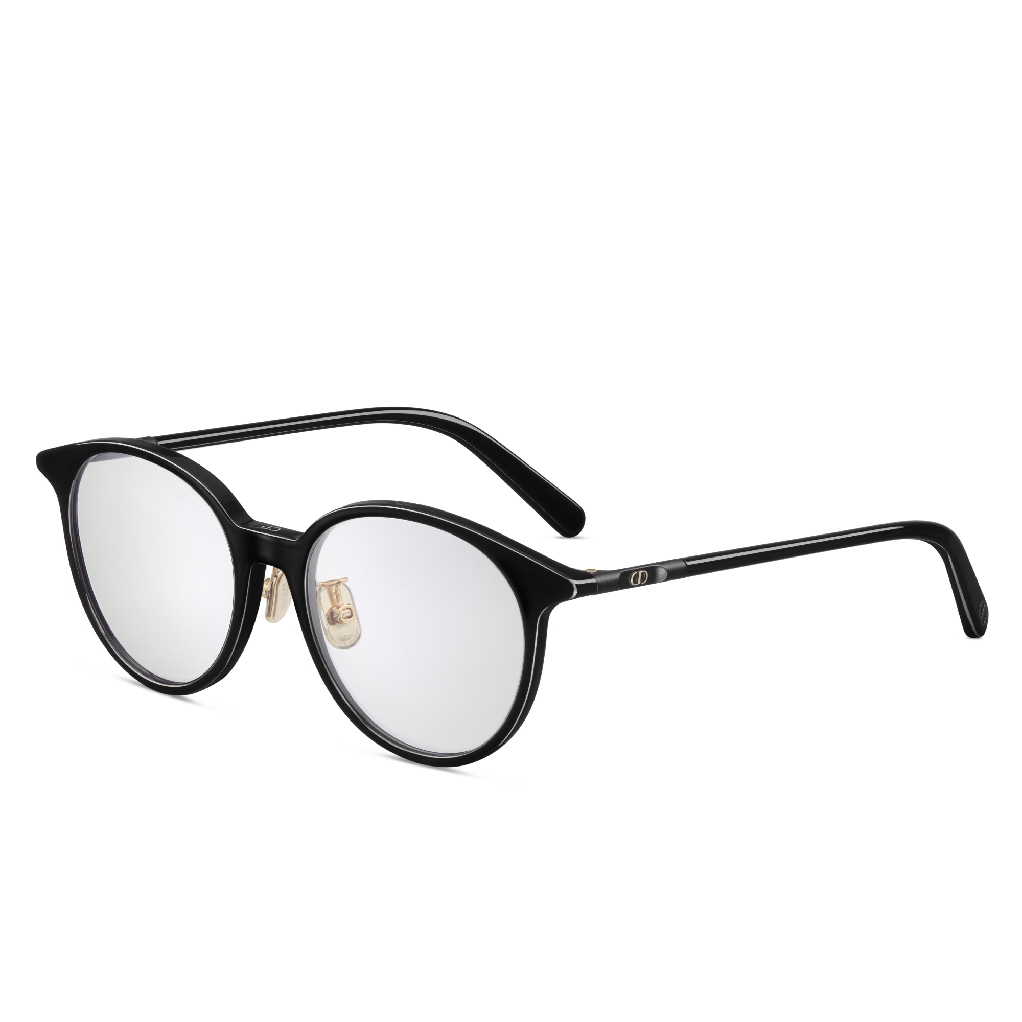 MiniCD R5F 안경 블랙 라운드 & 블루 라이트 차단 렌즈 E03