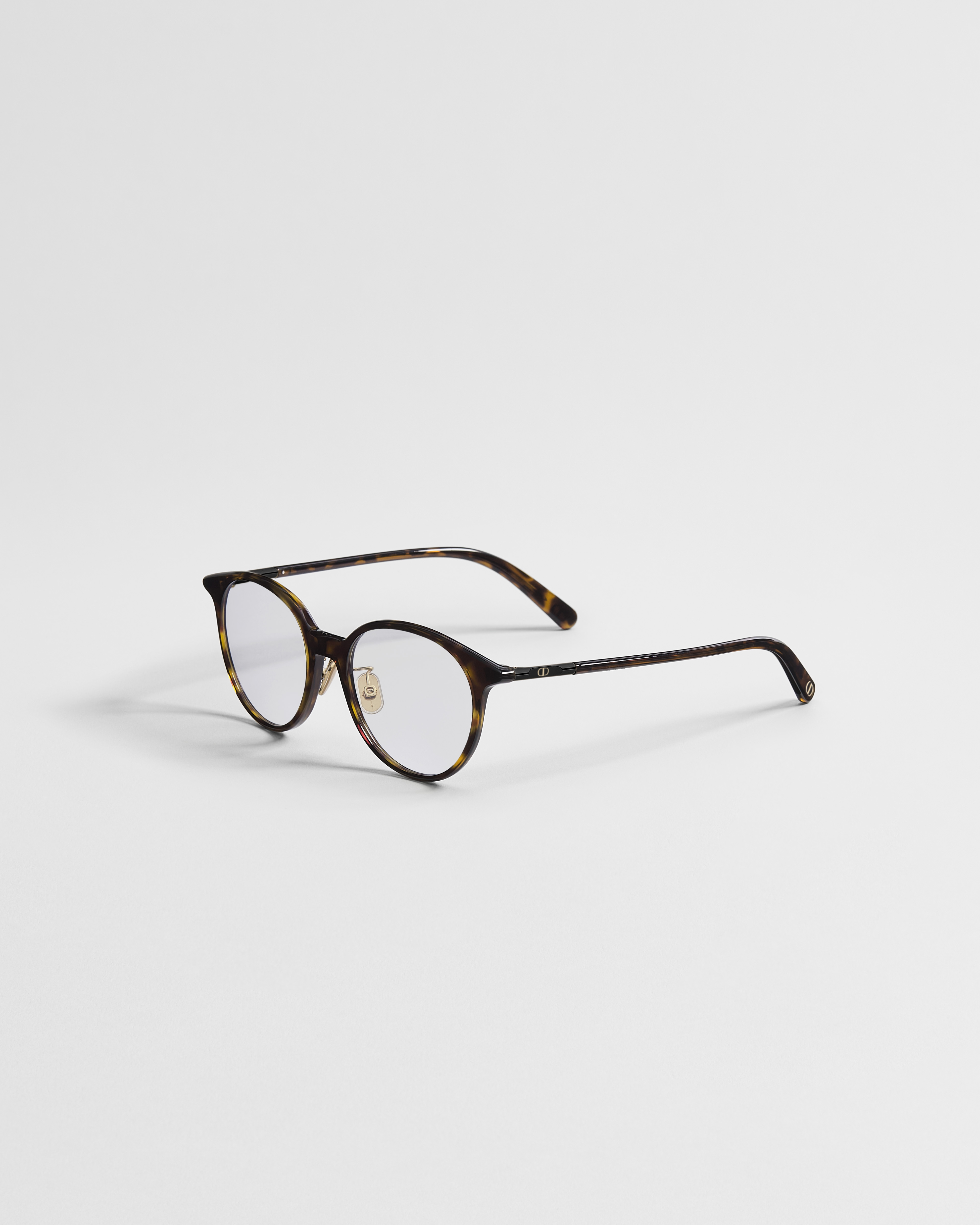 MiniCD R5F Brown Tortoiseshell-Effect Round Glasses with Blue Light Filter E03