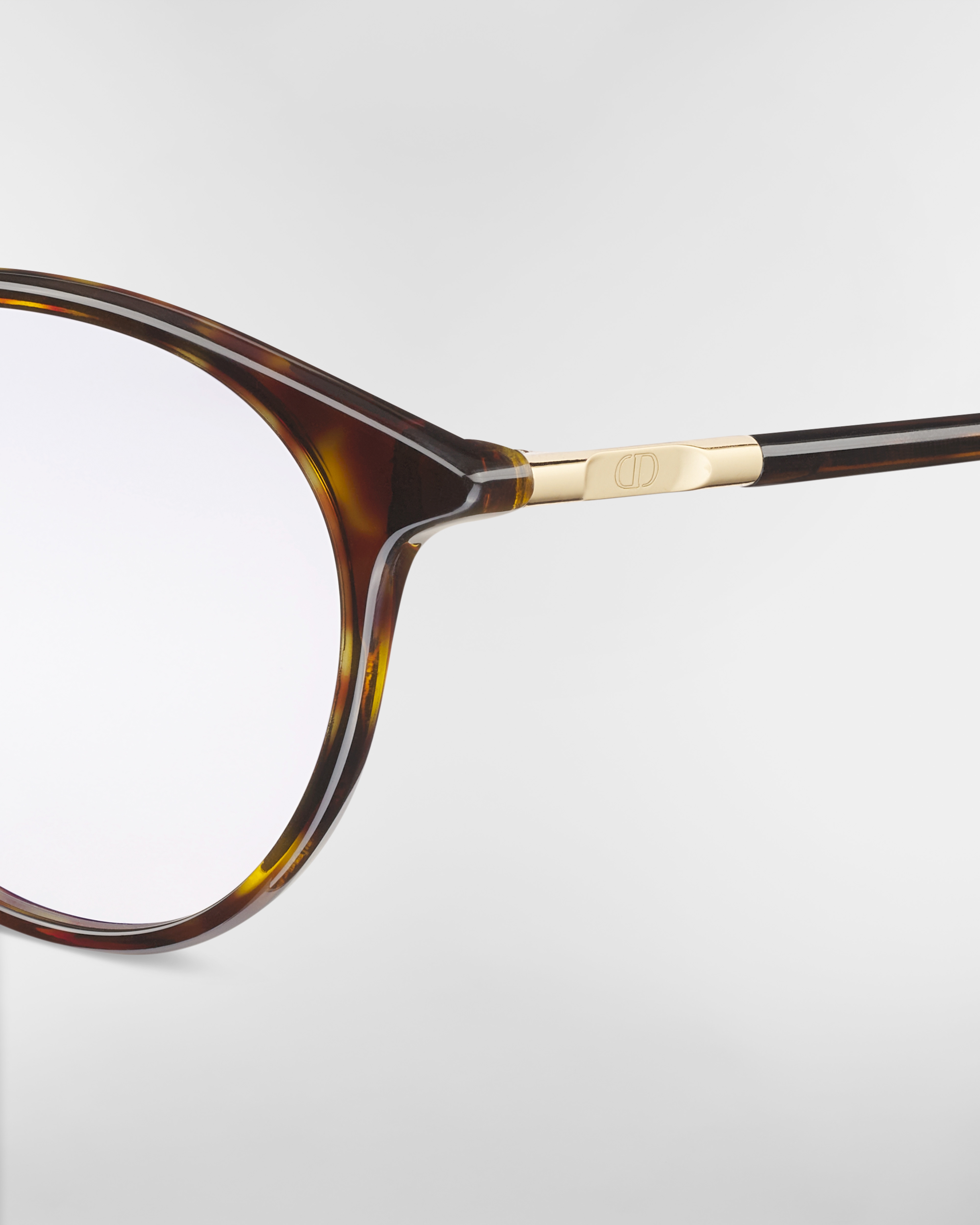 MiniCD R5F Brown Tortoiseshell-Effect Round Glasses with Blue Light Filter E09