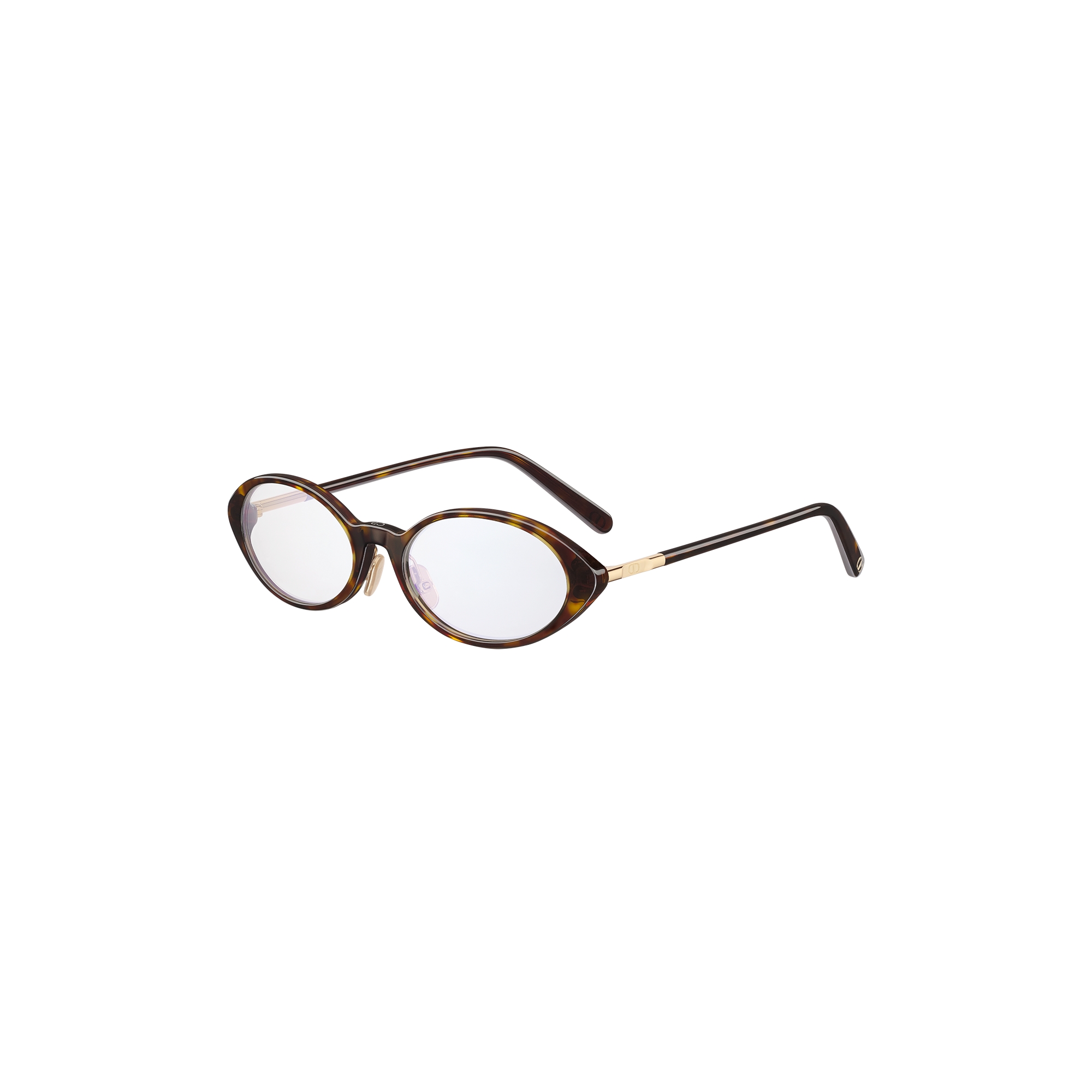  Brown Tortoiseshell-Effect Oval Glasses with Blue Light Filter