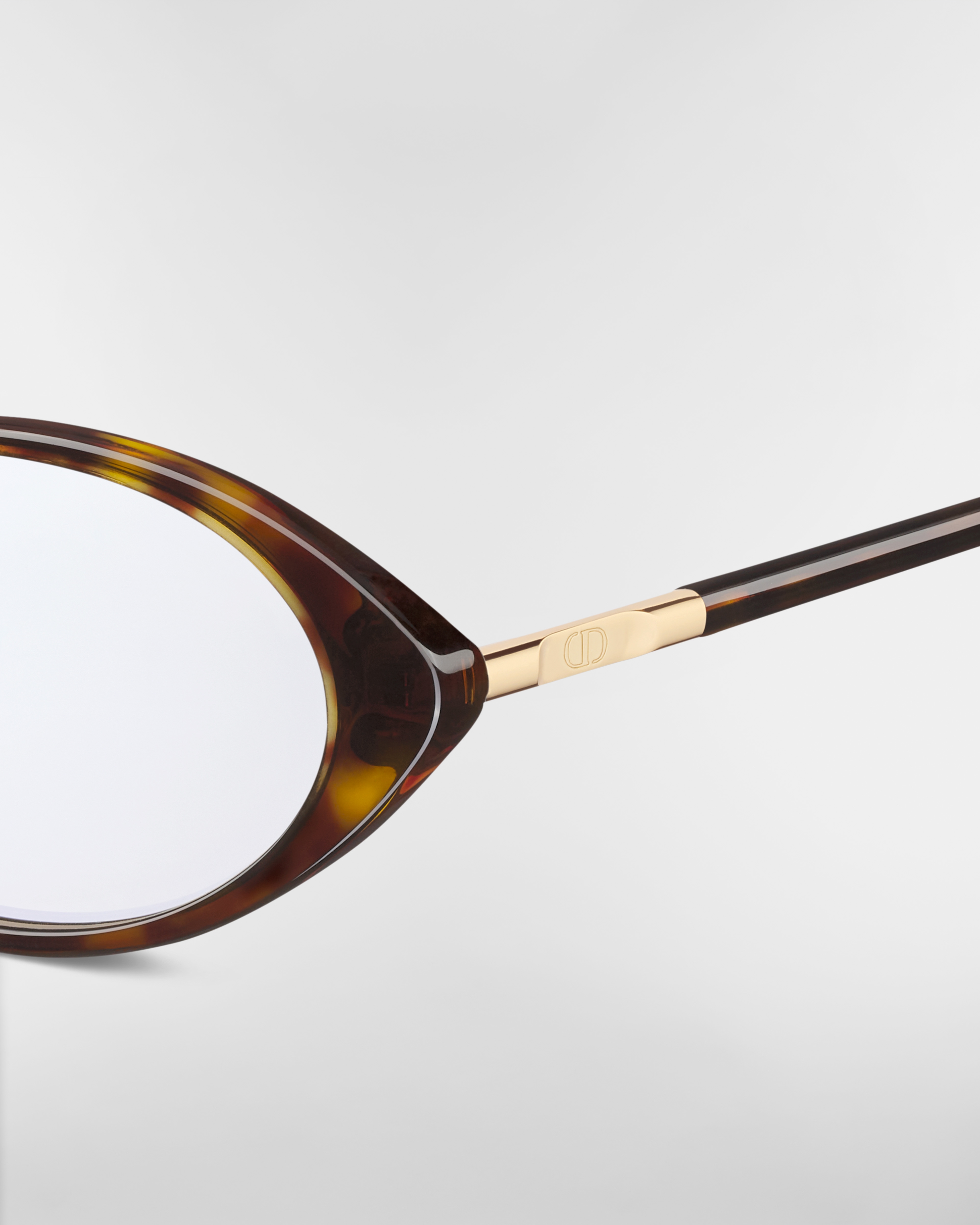 MiniCD R8F Brown Tortoiseshell-Effect Oval Glasses with Blue Light Filter E09