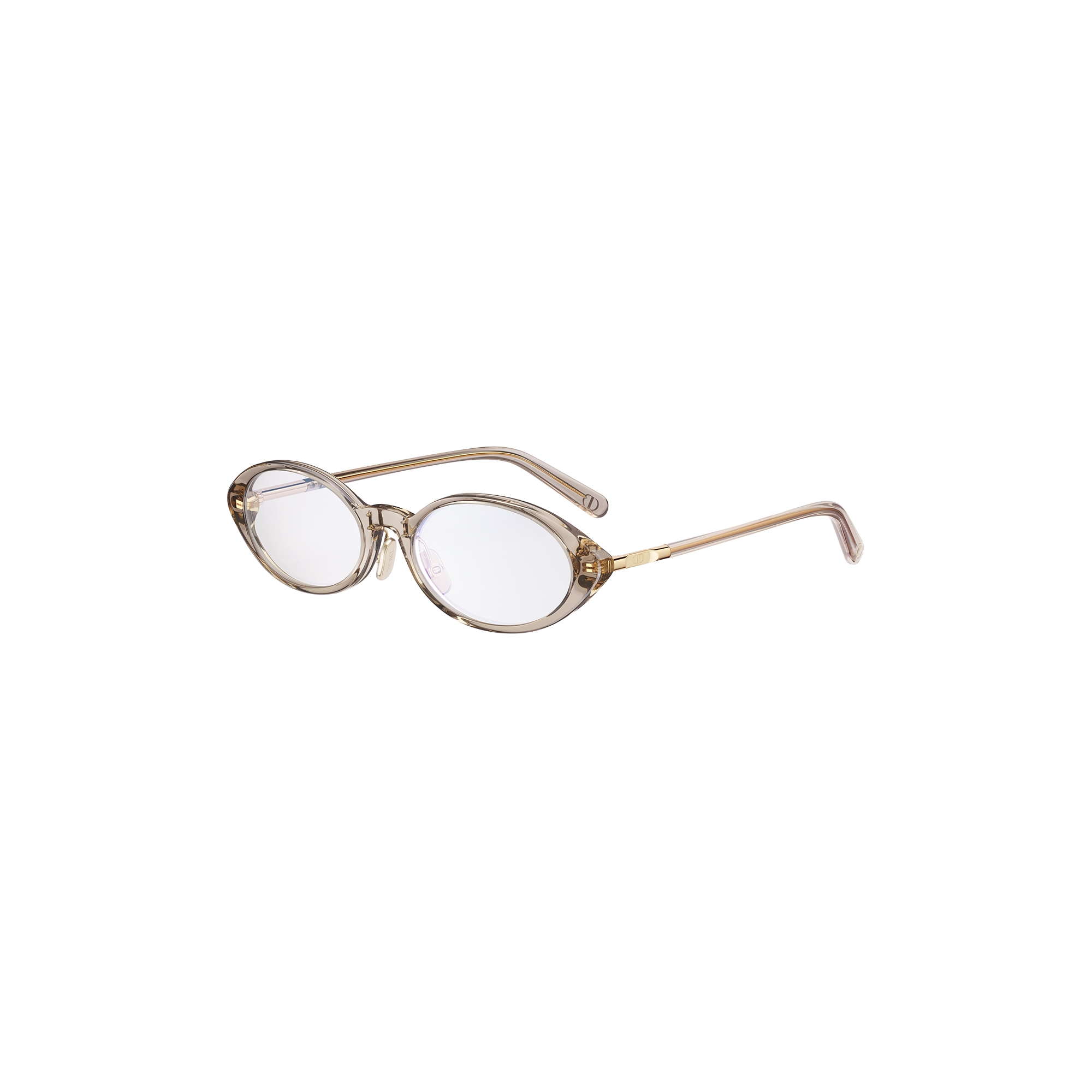  Transparent Olive Oval Glasses with Blue Light Filter