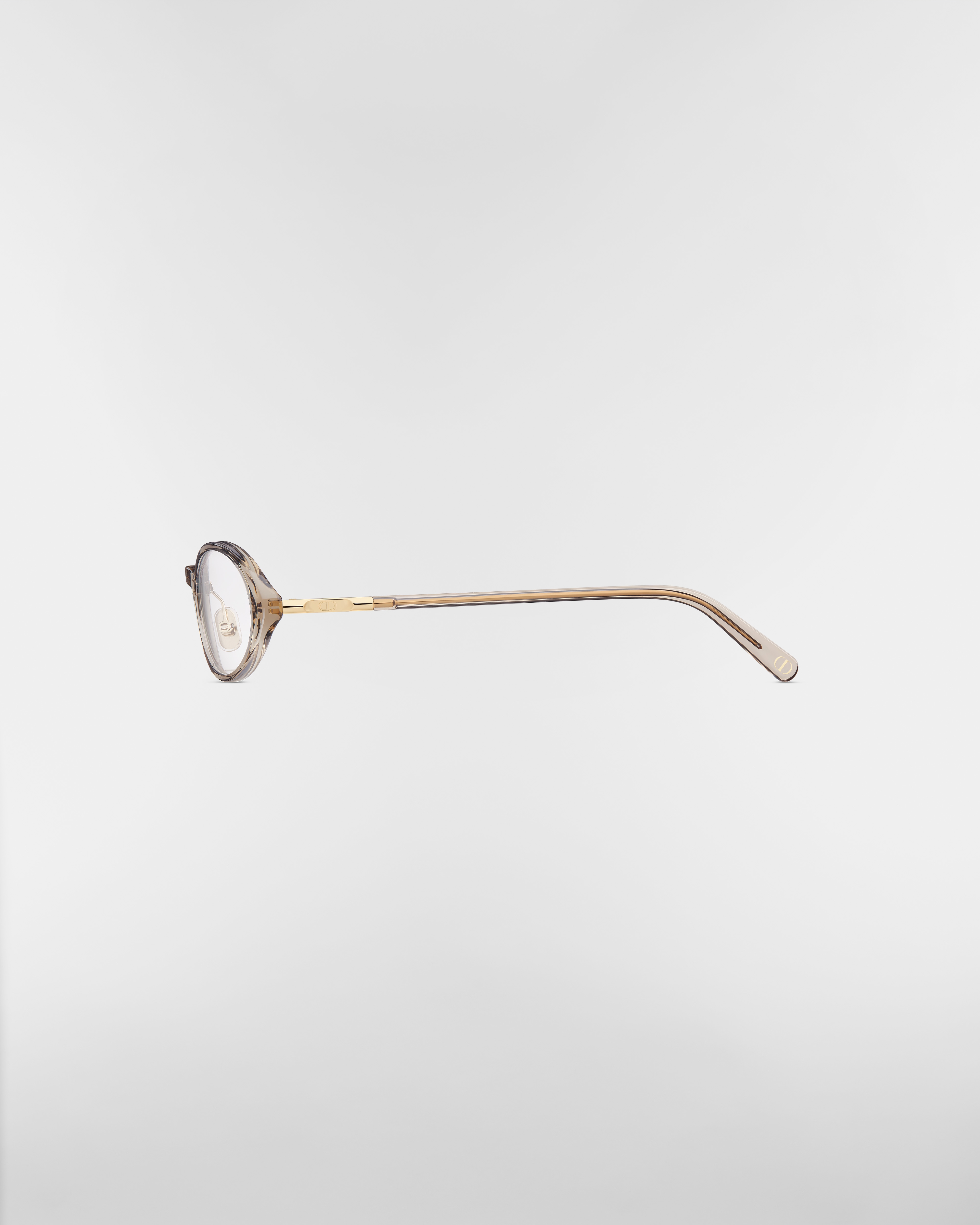 MiniCD R8F Transparent Olive Oval Glasses with Blue Light Filter E02