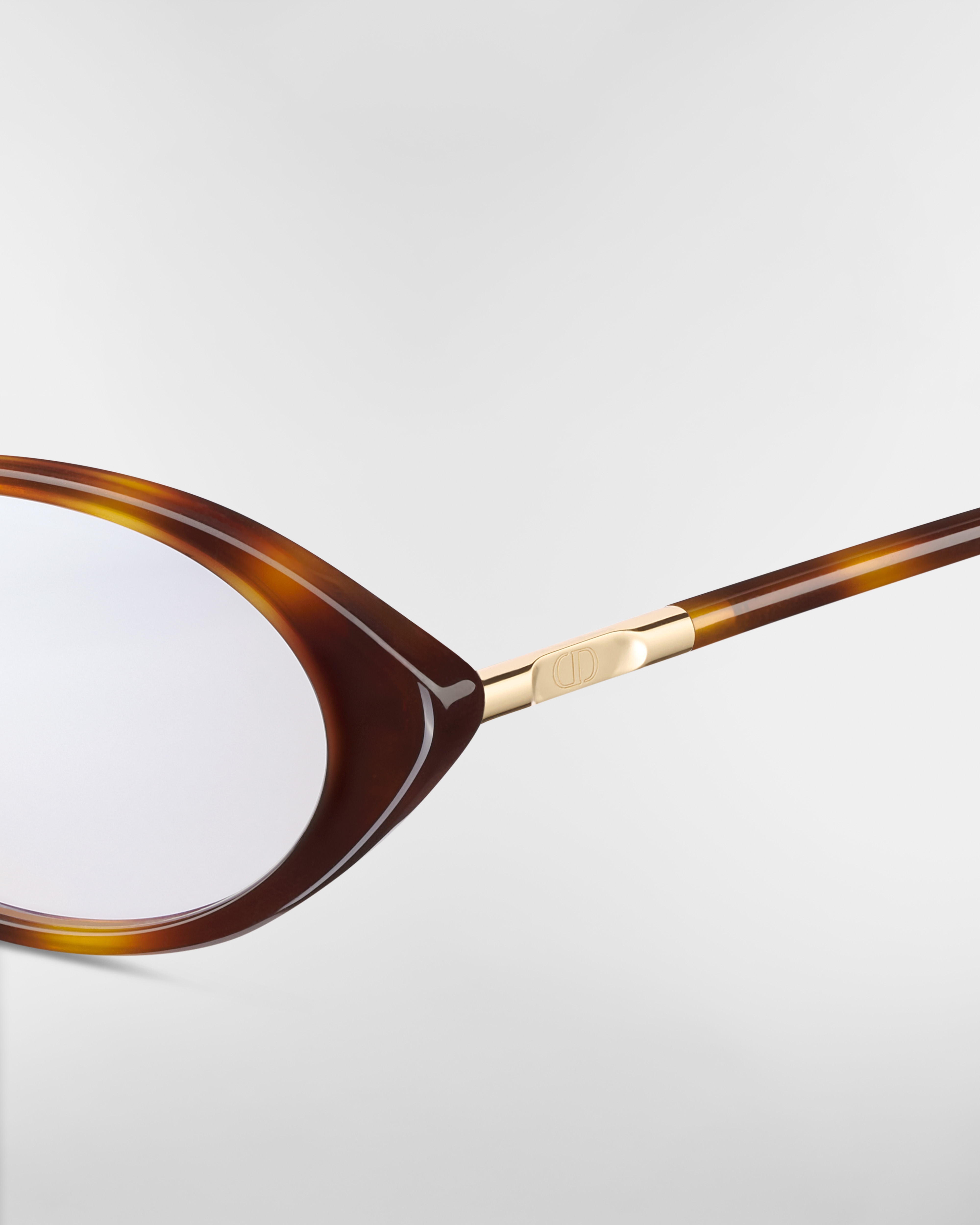 MiniCD R8I Light Brown Tortoiseshell-Effect Oval Glasses with Blue Light Filter E09