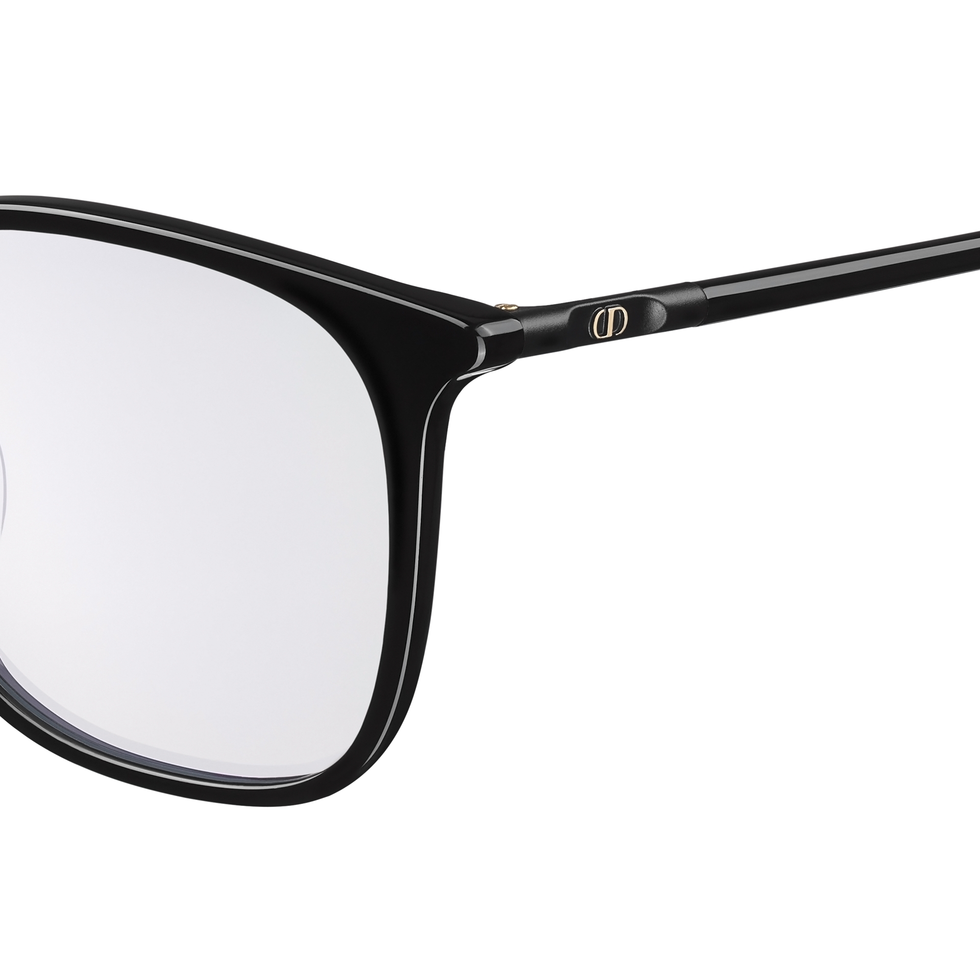 MiniCD S1F Black Square Glasses with Blue Light Filter E09