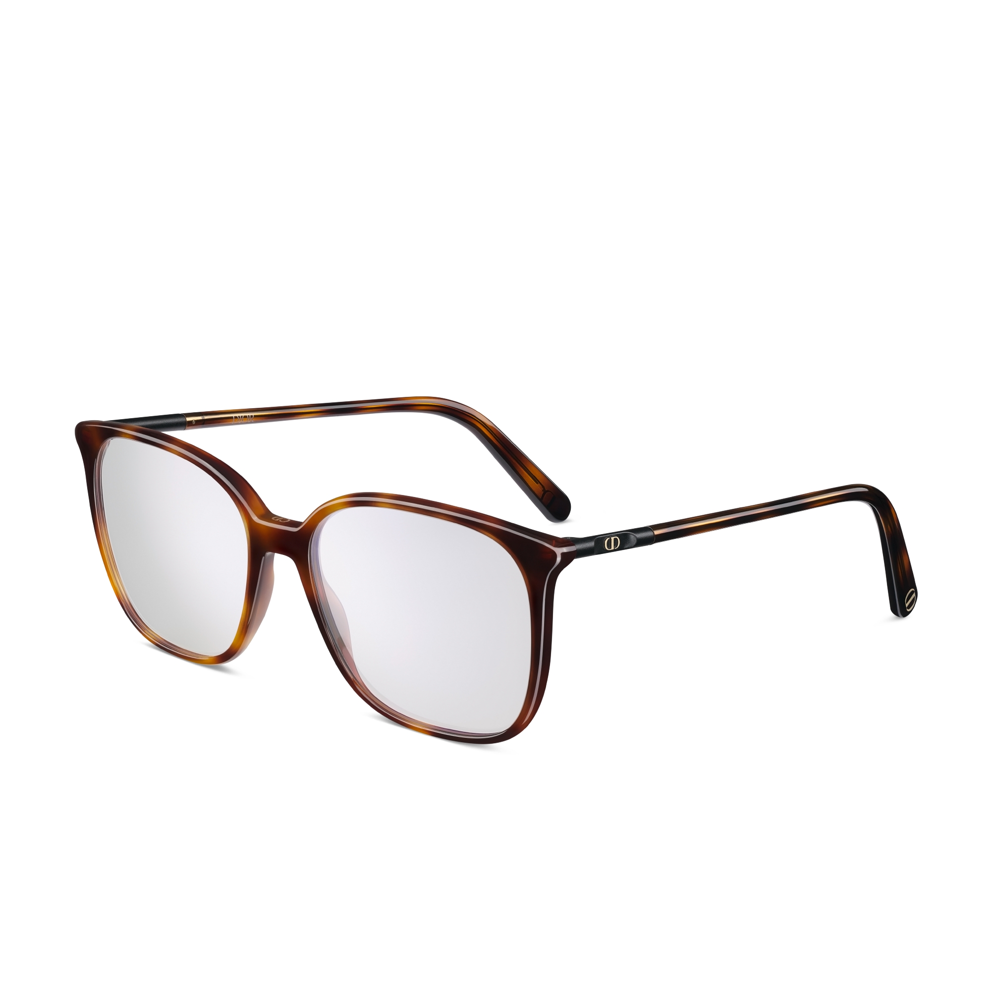 MiniCD S1I Vierkante glazen in bruine tortoiselook en blauwlichtfilter E03