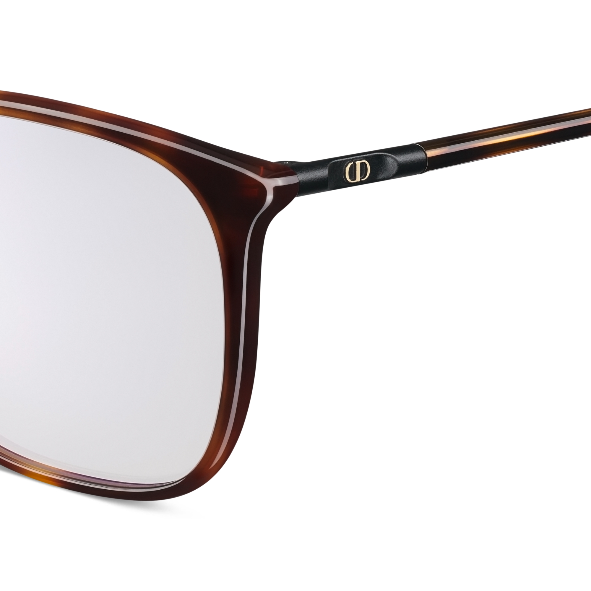 MiniCD S1I Brown Tortoiseshell-Effect Square Glasses with Blue Light Filter E09