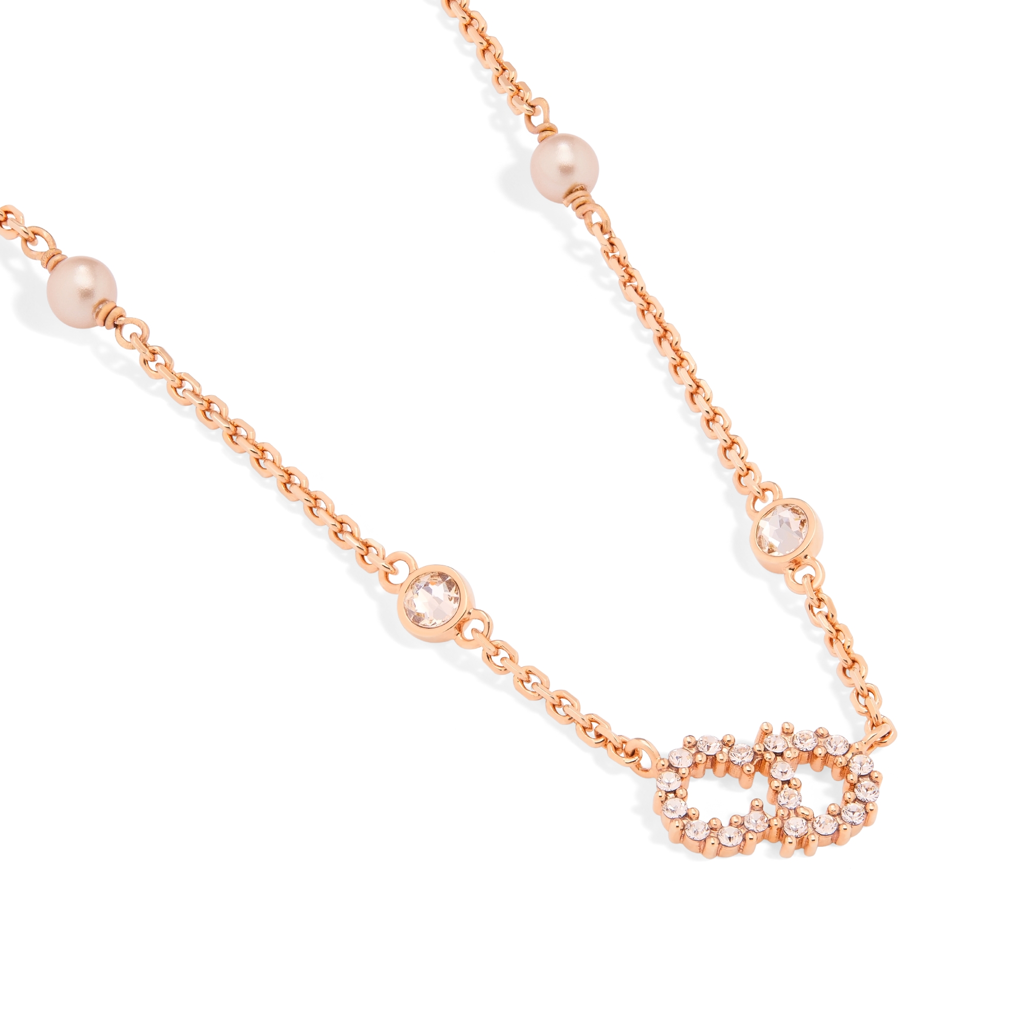 Clair D Lune ネックレス メタル・レジンパール・クリスタル E09