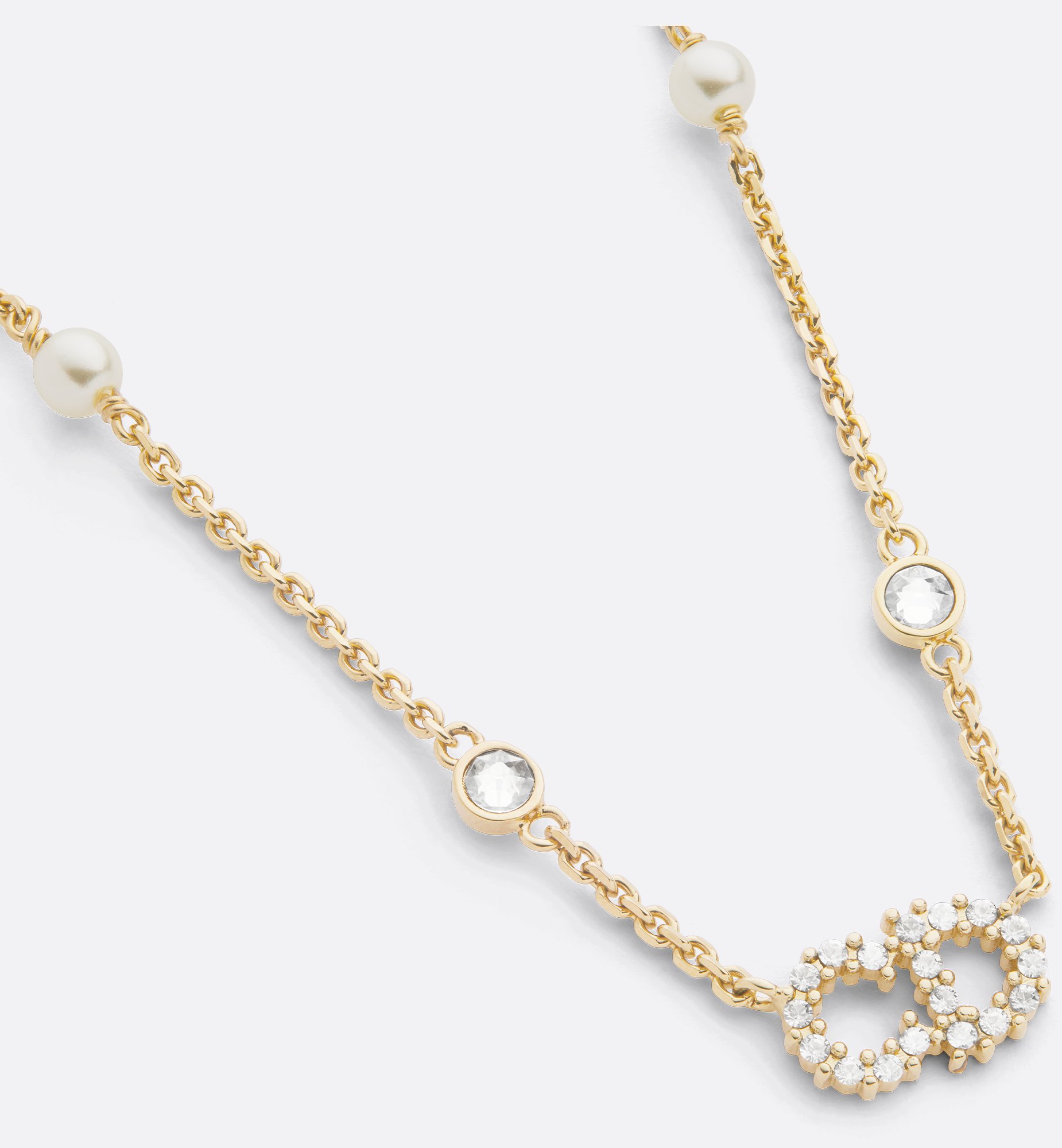 Clair D Lune Necklace Gold-Finish Metal, White Resin Pearls Clair D Lune Necklace Gold-Finish Metal, White Resin Pearls