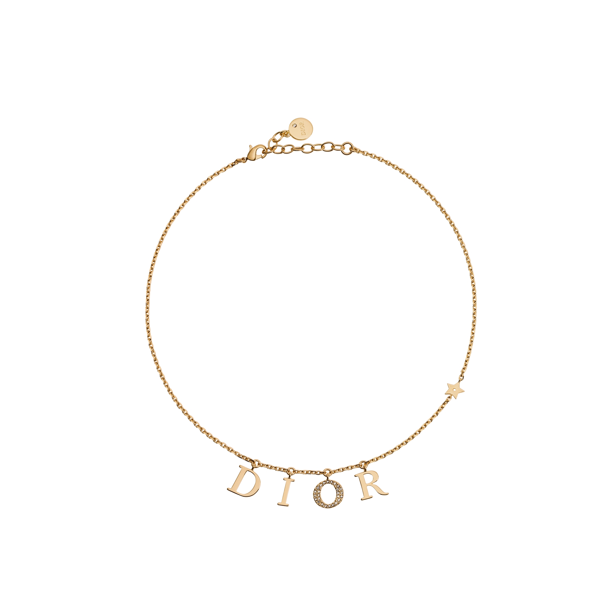 Dio(r)evolution Necklace Gold-Finish Metal and Sparkling Crystals