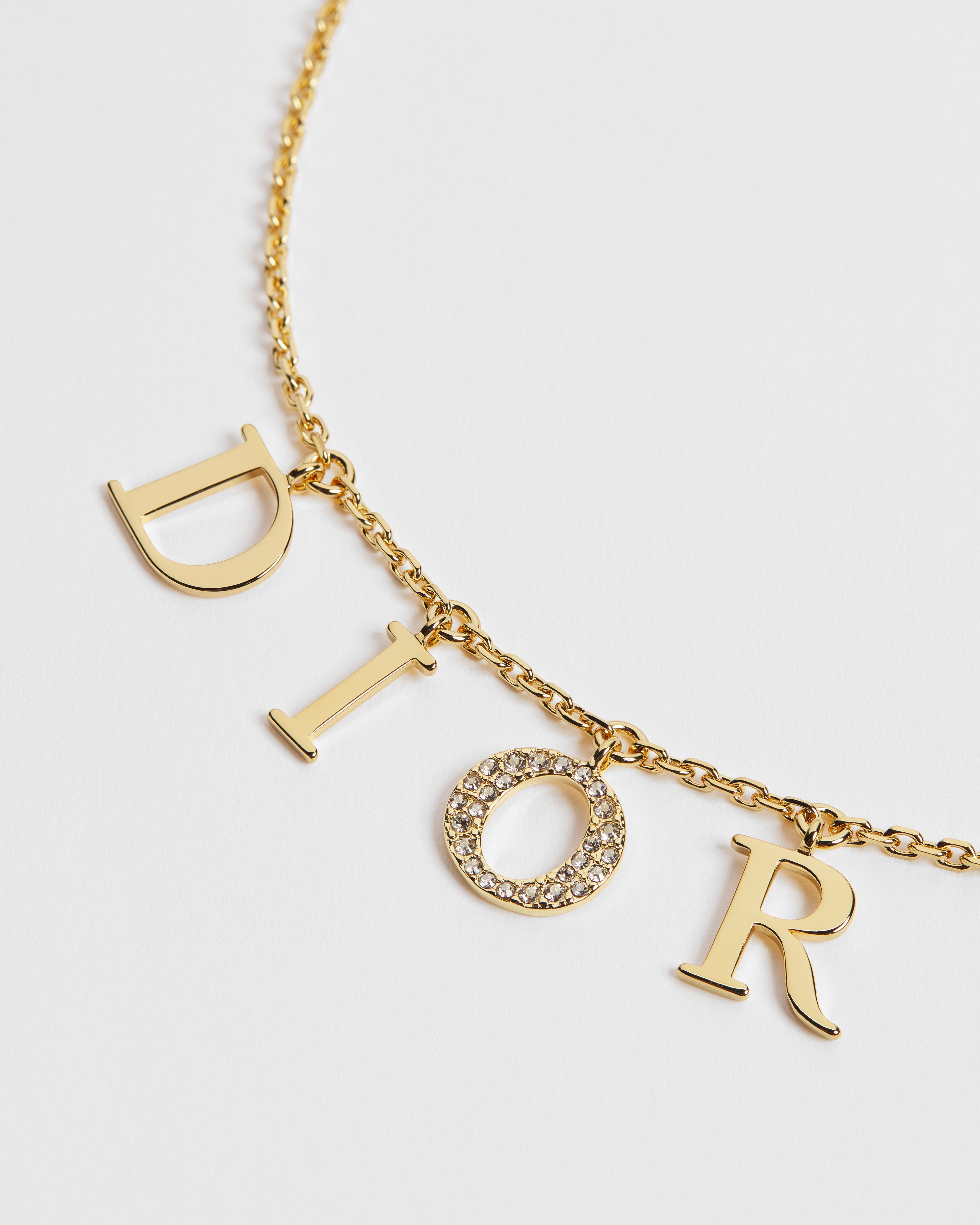 Dio(r)evolution Necklace Gold-Finish Metal and Sparkling Crystals E09