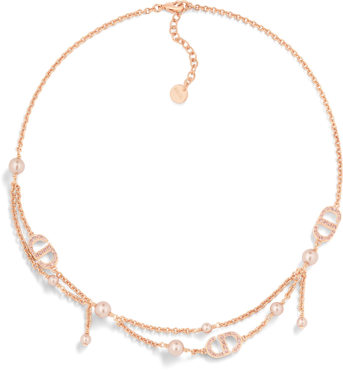 DIOR | Petit CD ネックレス メタル・レジンパール・クリスタル 