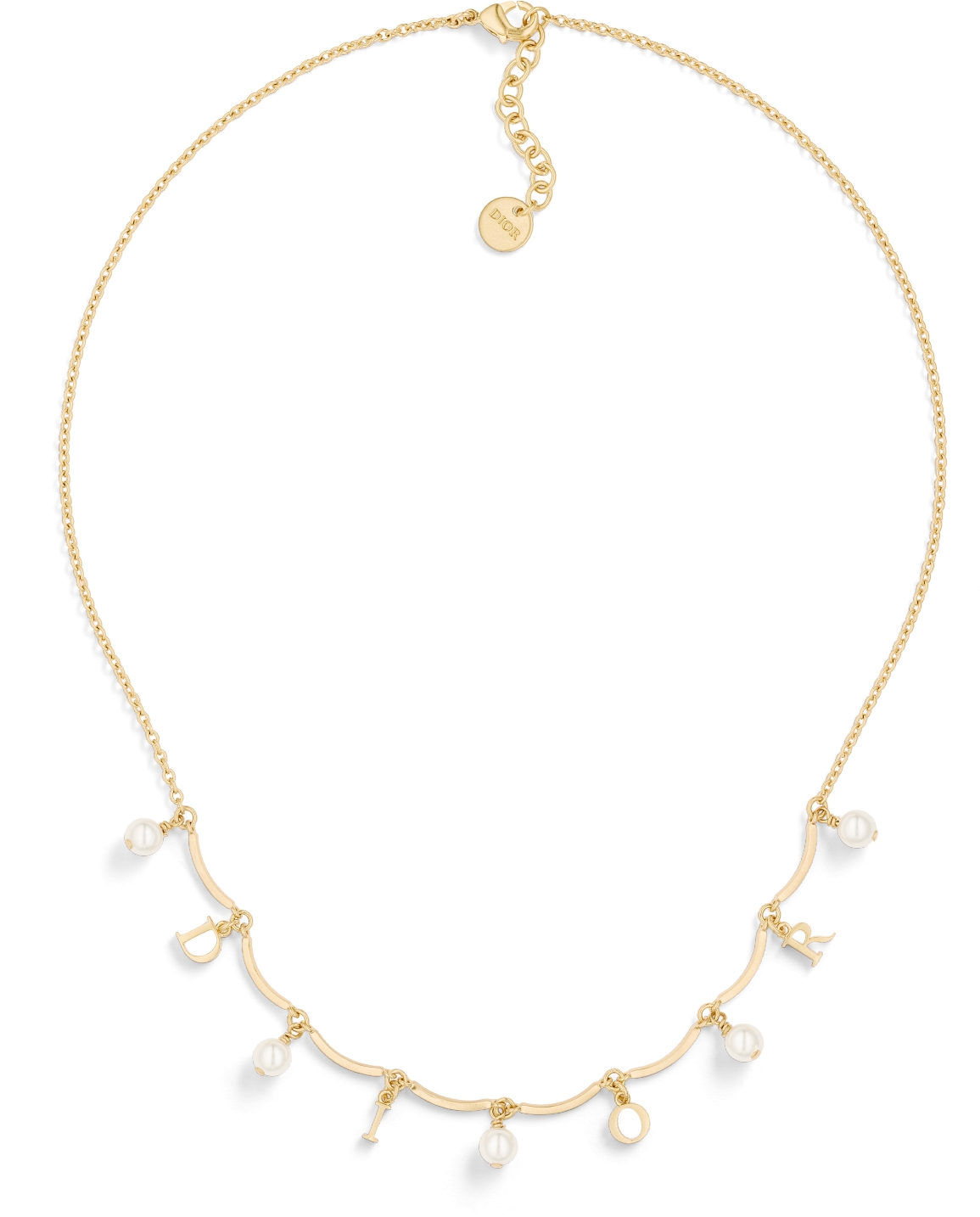 Dio(r)evolution Necklace Gold-Finish Metal and White Resin Pearls | DIOR