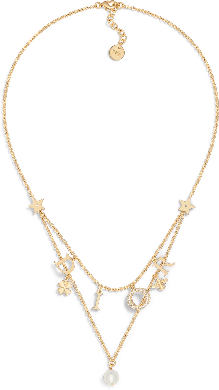Dior gold necklace sale