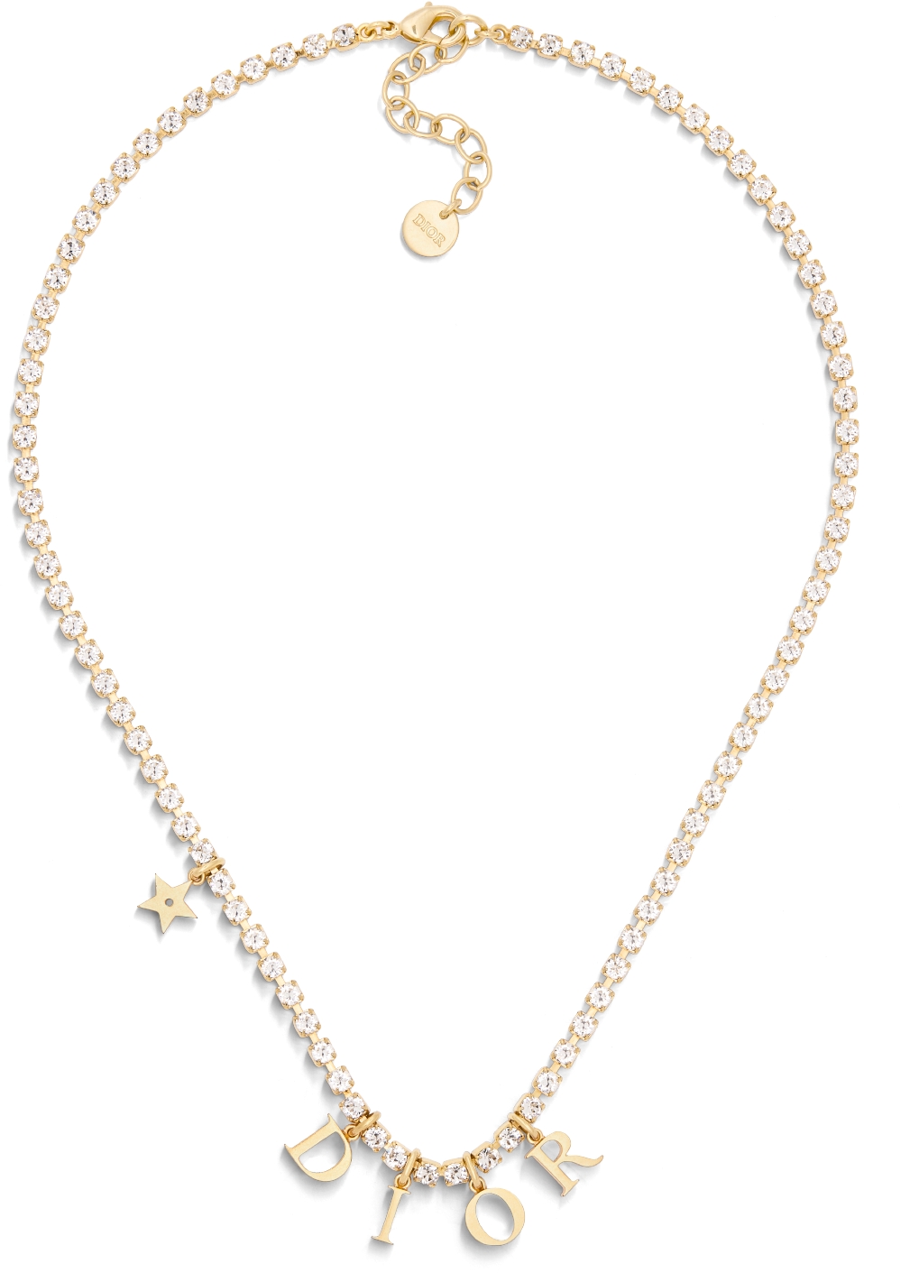 Dio(r)evolution Necklace Gold-Finish Metal and Silver-Tone Crystals | DIOR