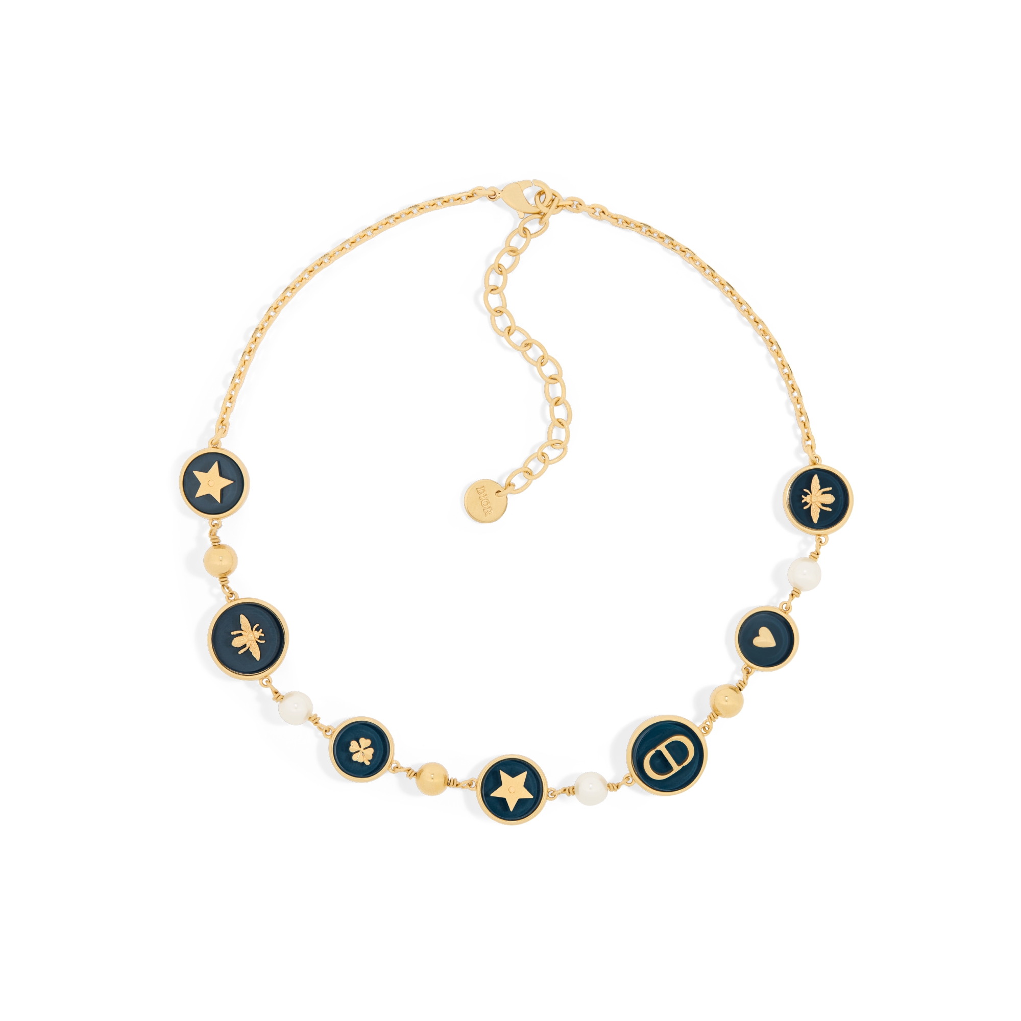 DIOR | D-Luck ネックレス メタル・レジンパール・レジン