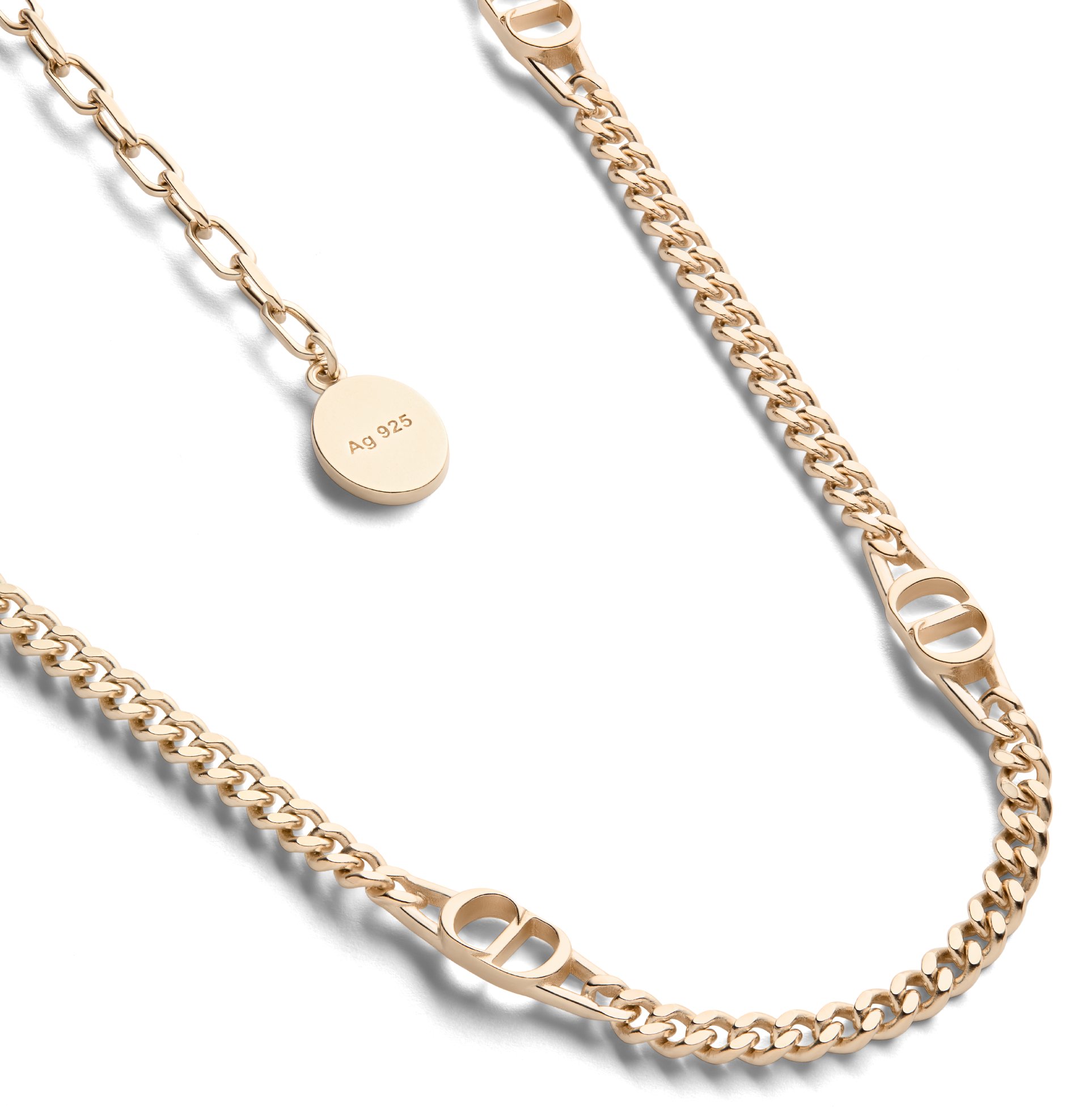 CD Icon Thin Chain Link Necklace Detailed view