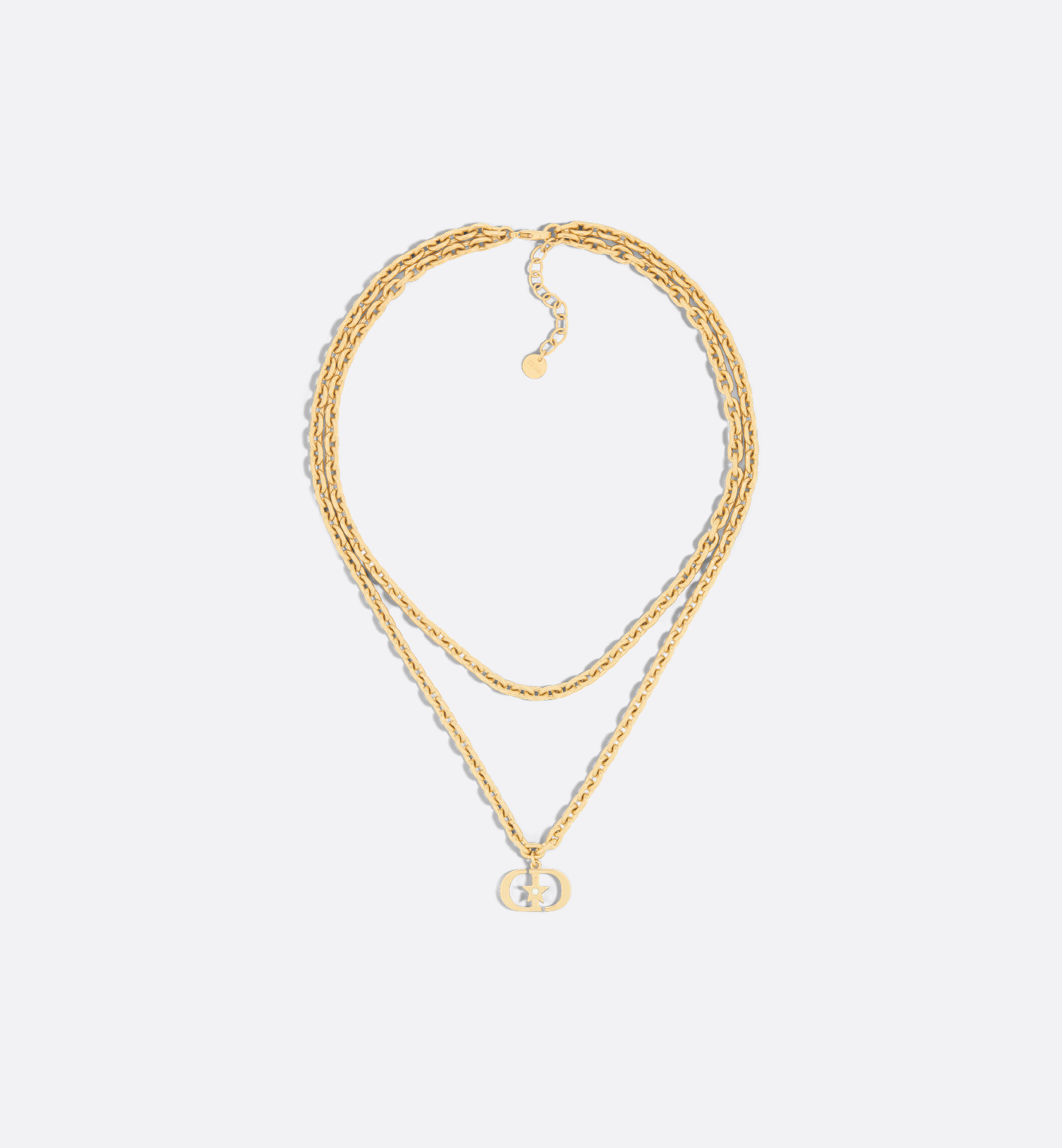 Lucky 30 Montaigne Necklace Gold-Finish Metal and White Lucky 30 Montaigne Necklace Gold-Finish Metal and White