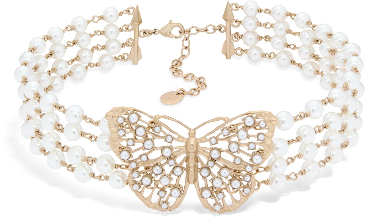 Toile de Jouy Papillon Choker Front view Front view