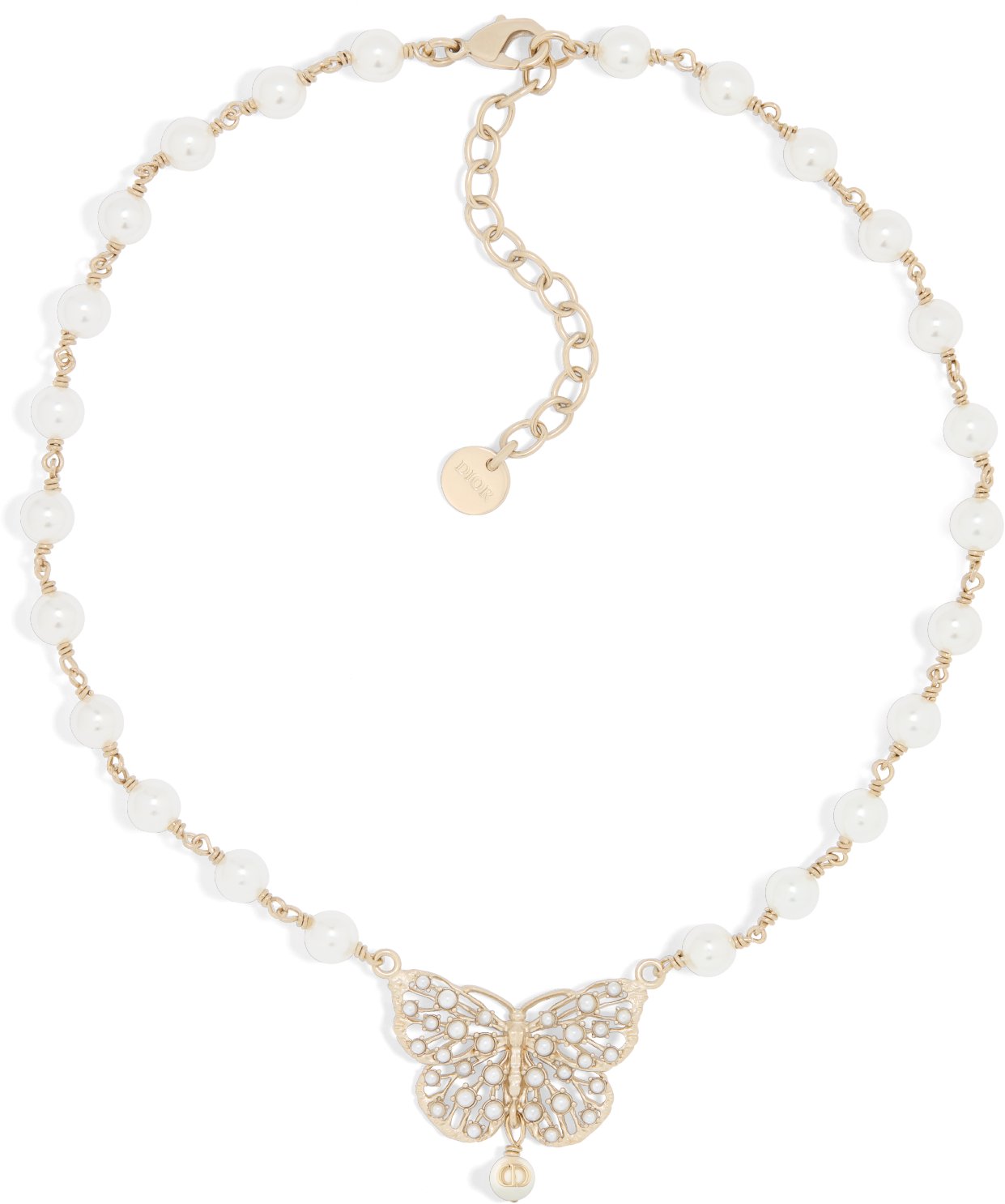 Toile de Jouy Papillon Necklace Front view Front view