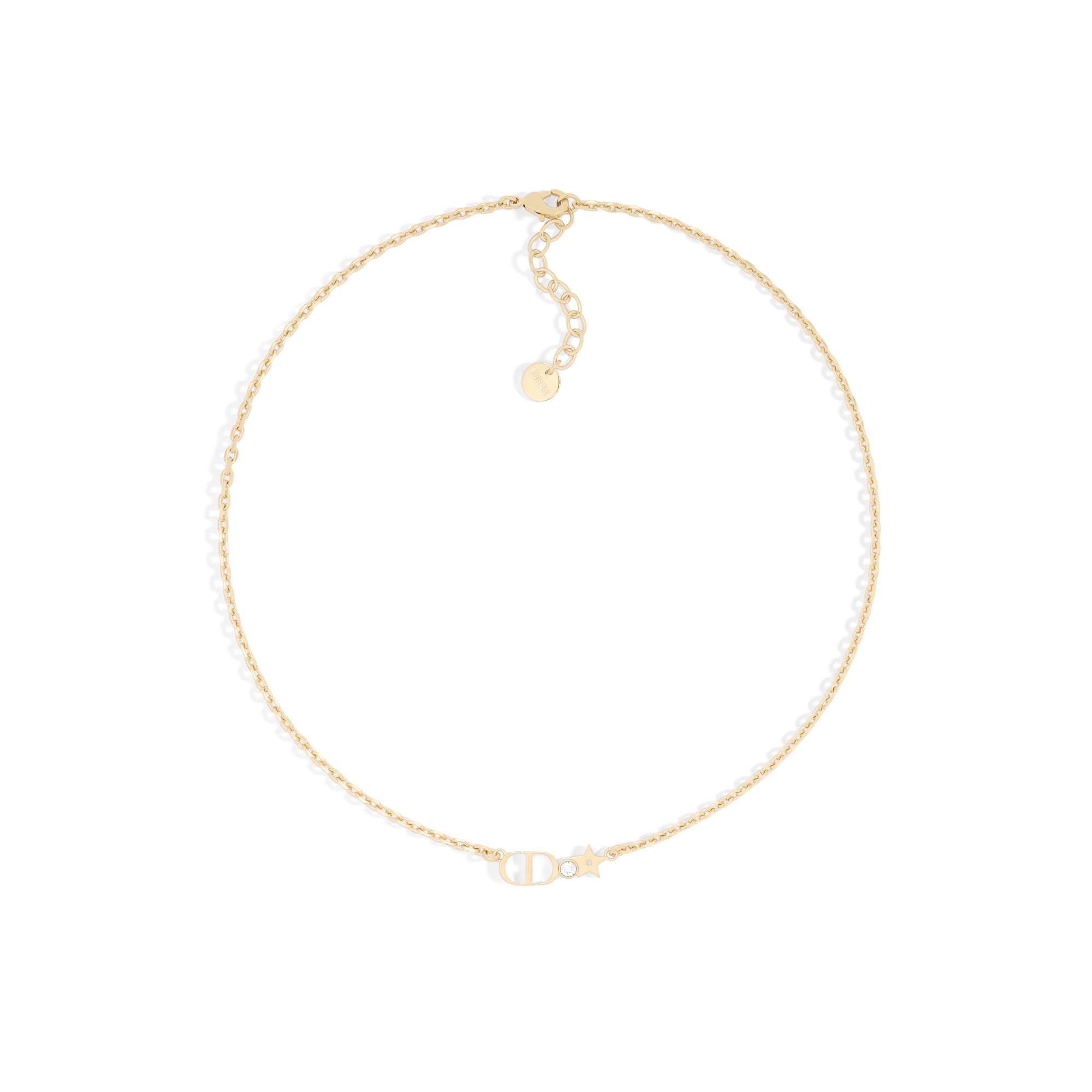 美品 メタル・レジンパール・クリスタル CDロゴ ネックレス 箱・布袋付き