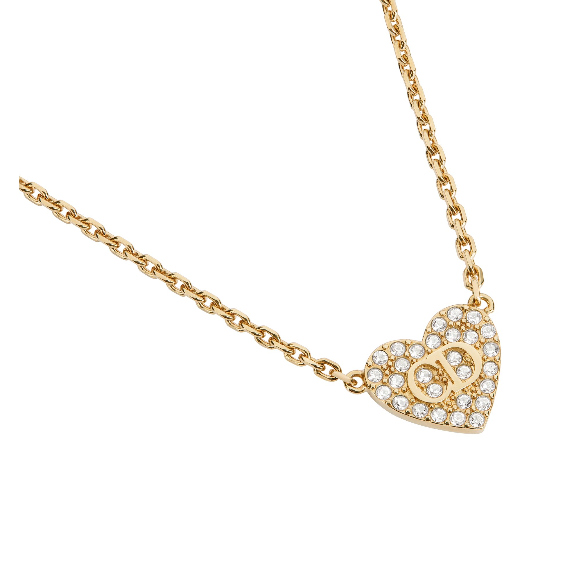 Clair D Lune Necklace Gold-Finish Metal and Silver-Tone Crystals E09