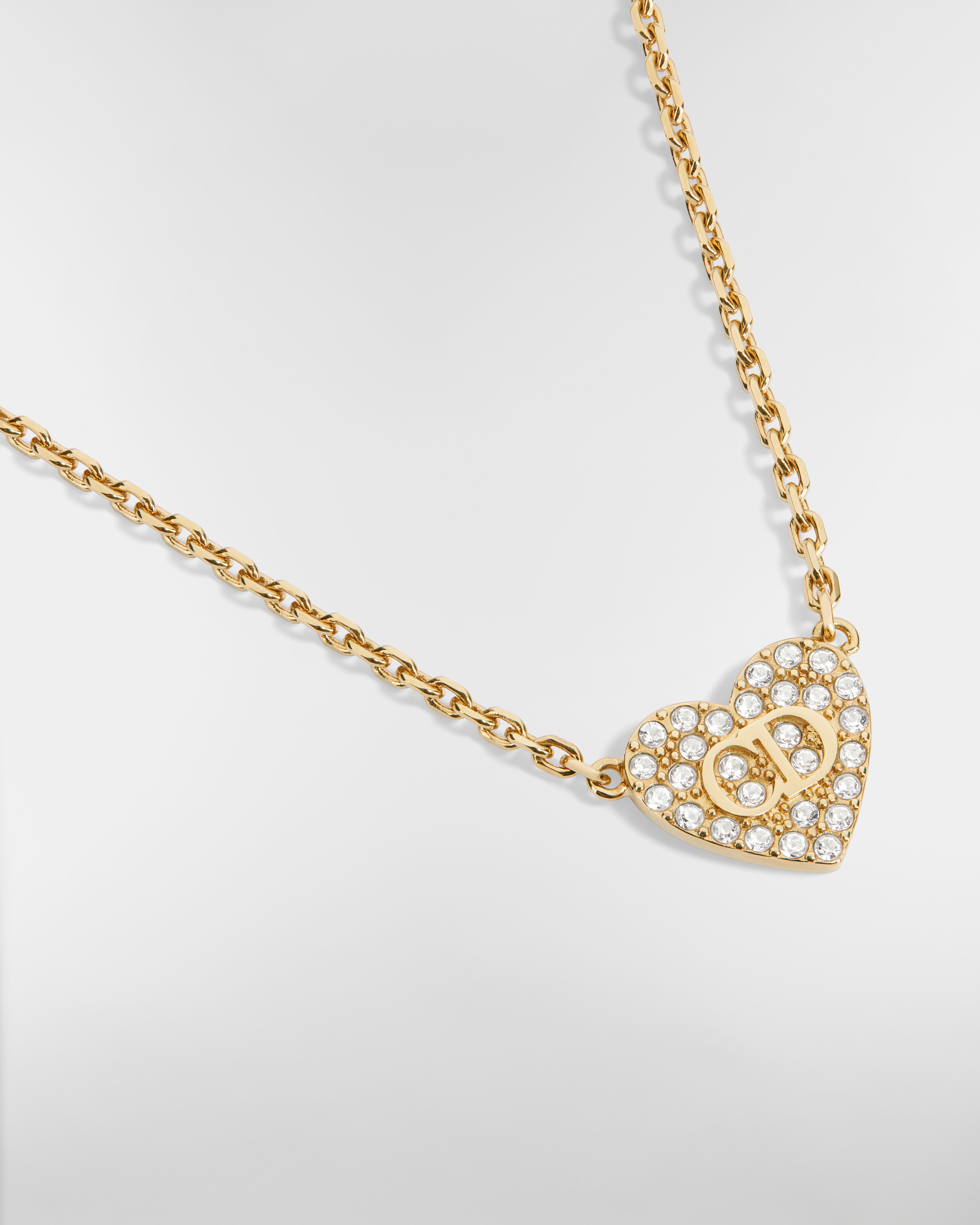 Clair D Lune Necklace Gold-Finish Metal and Silver-Tone Crystals E09