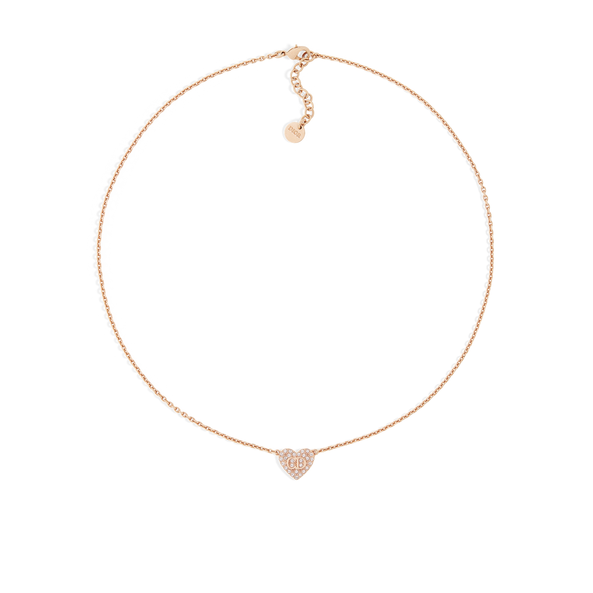 Clair D Lune Necklace Pink-Finish Metal and Pink Crystals E01