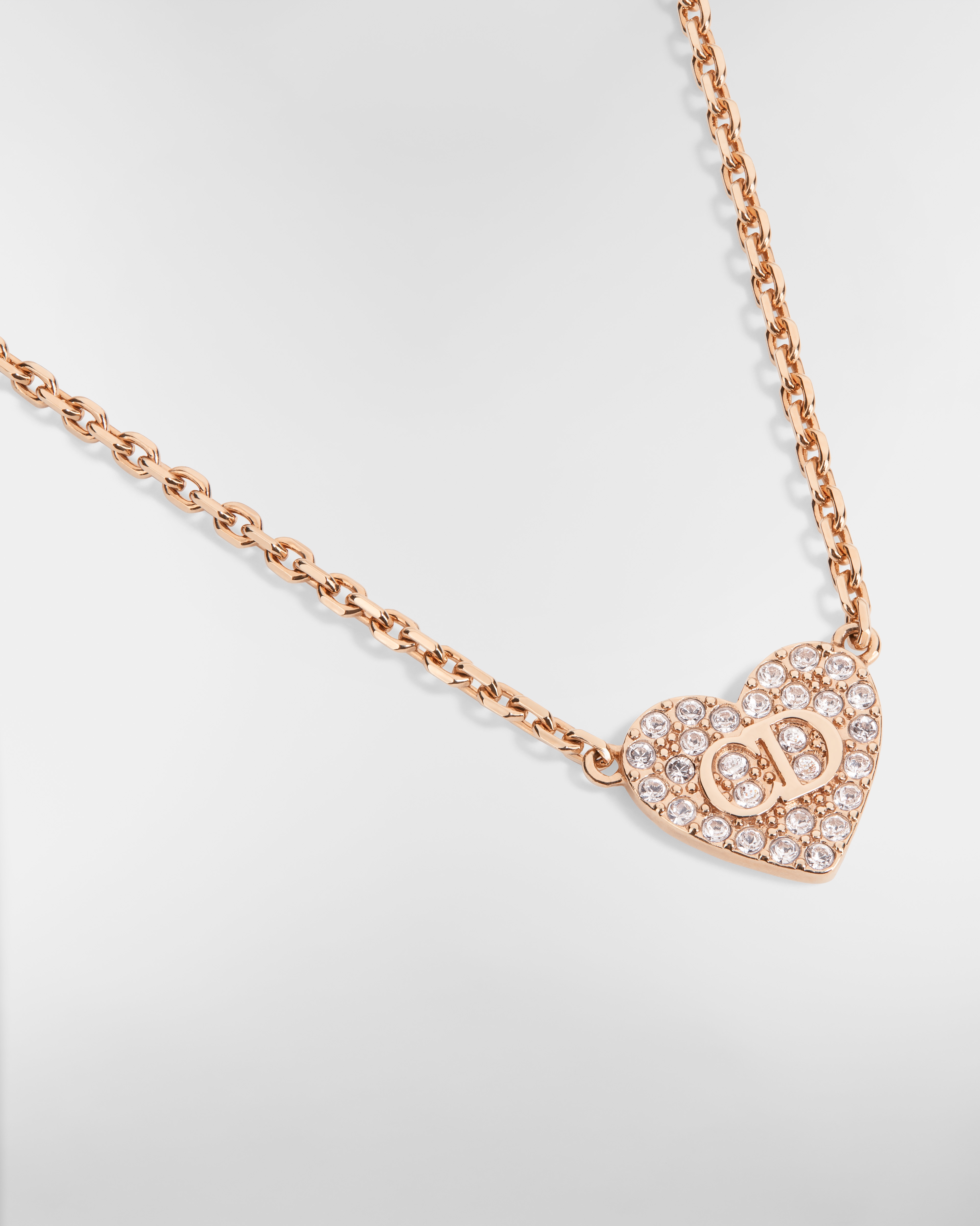 Clair D Lune Necklace Pink-Finish Metal and Pink Crystals E09