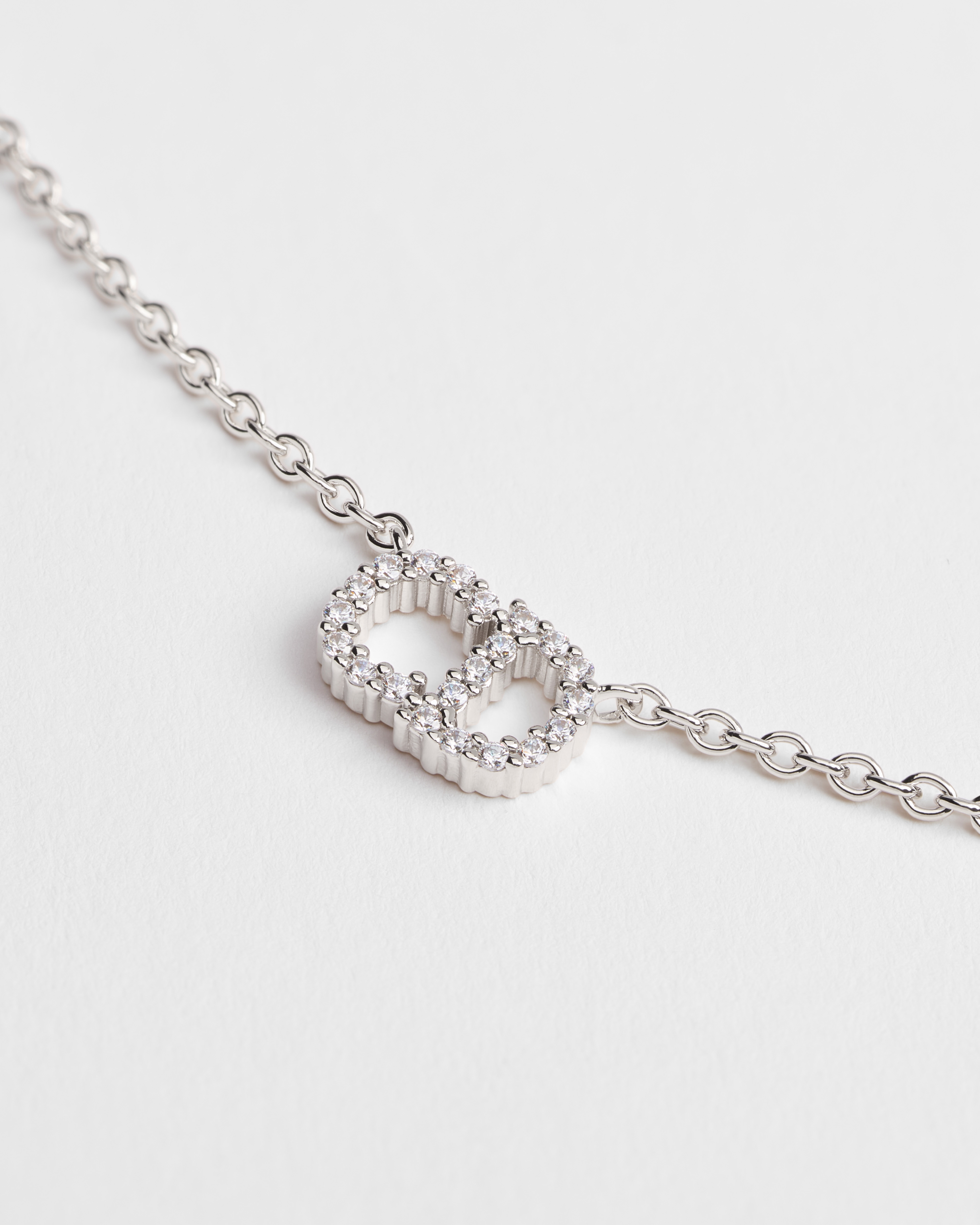 Collana Clair D Lune Metallo con finitura color argento e cristalli scintillanti E09