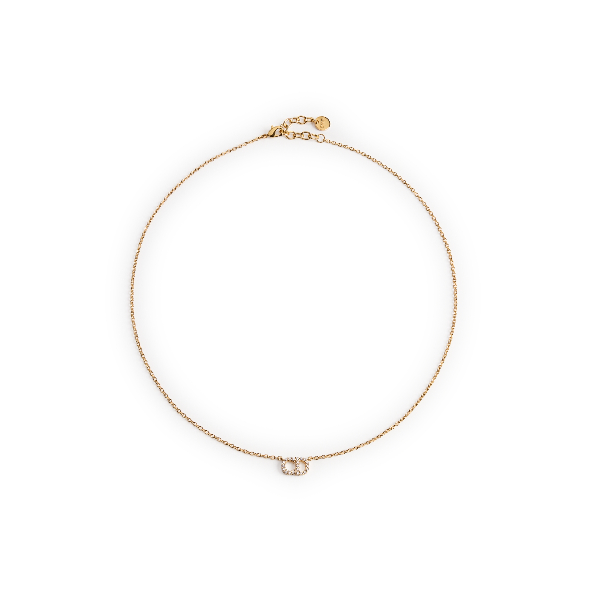 Clair D Lune 項鍊 金色飾面金屬和閃耀水晶 E01