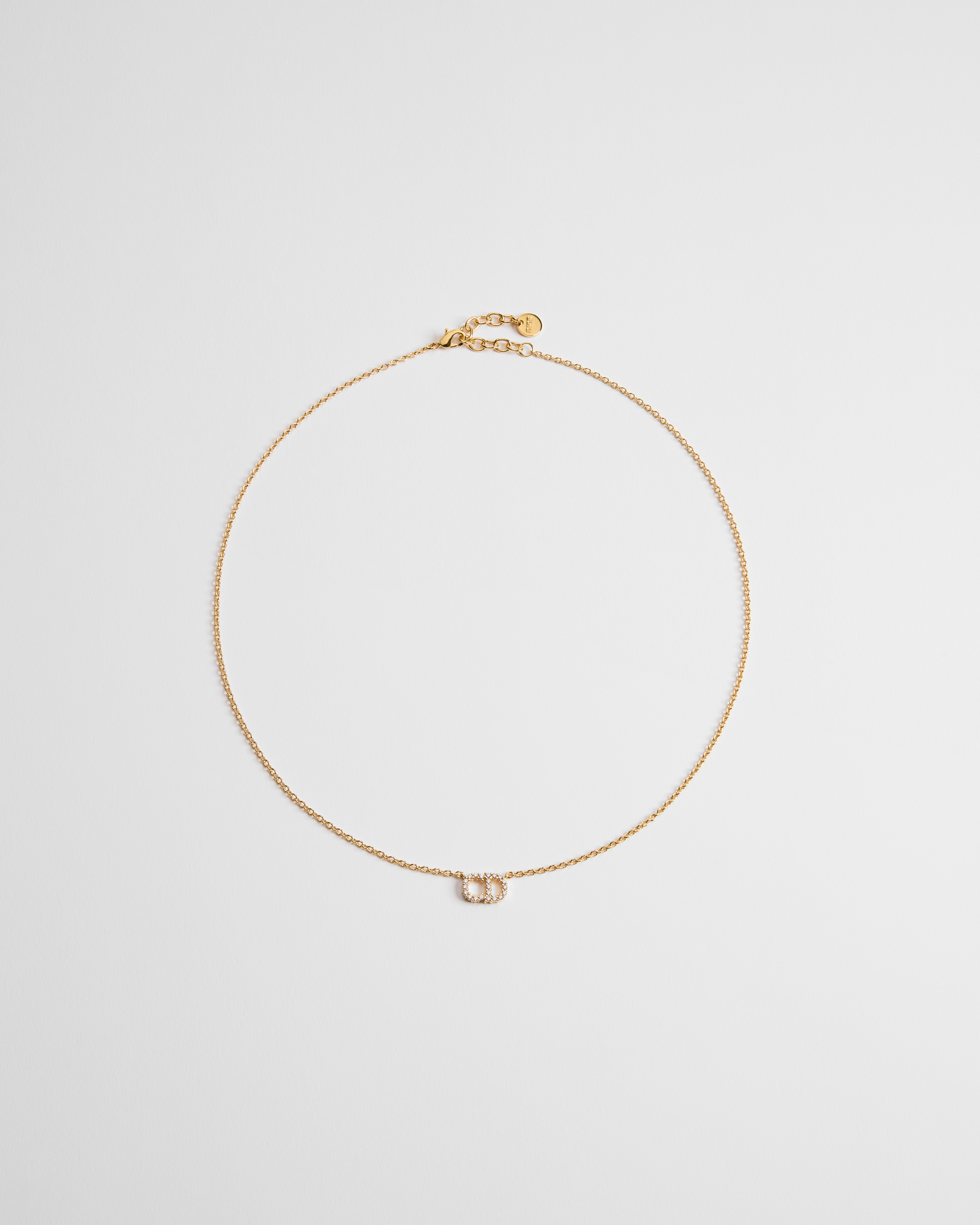 Collana Clair D Lune Metallo con finitura color oro e cristalli scintillanti E01