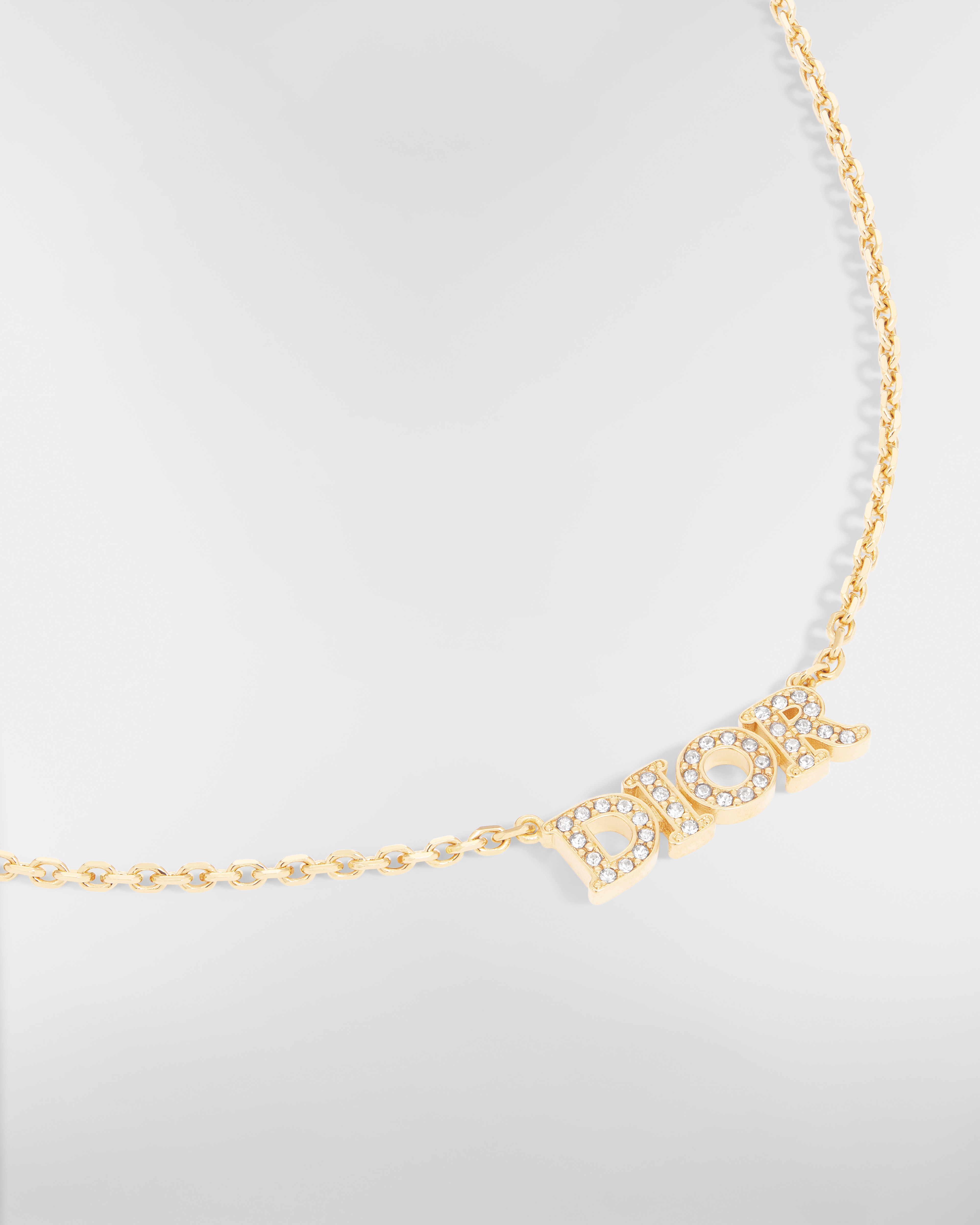 Dio(r)evolution Necklace Gold-Finish Metal and Silver-Tone Crystals E09