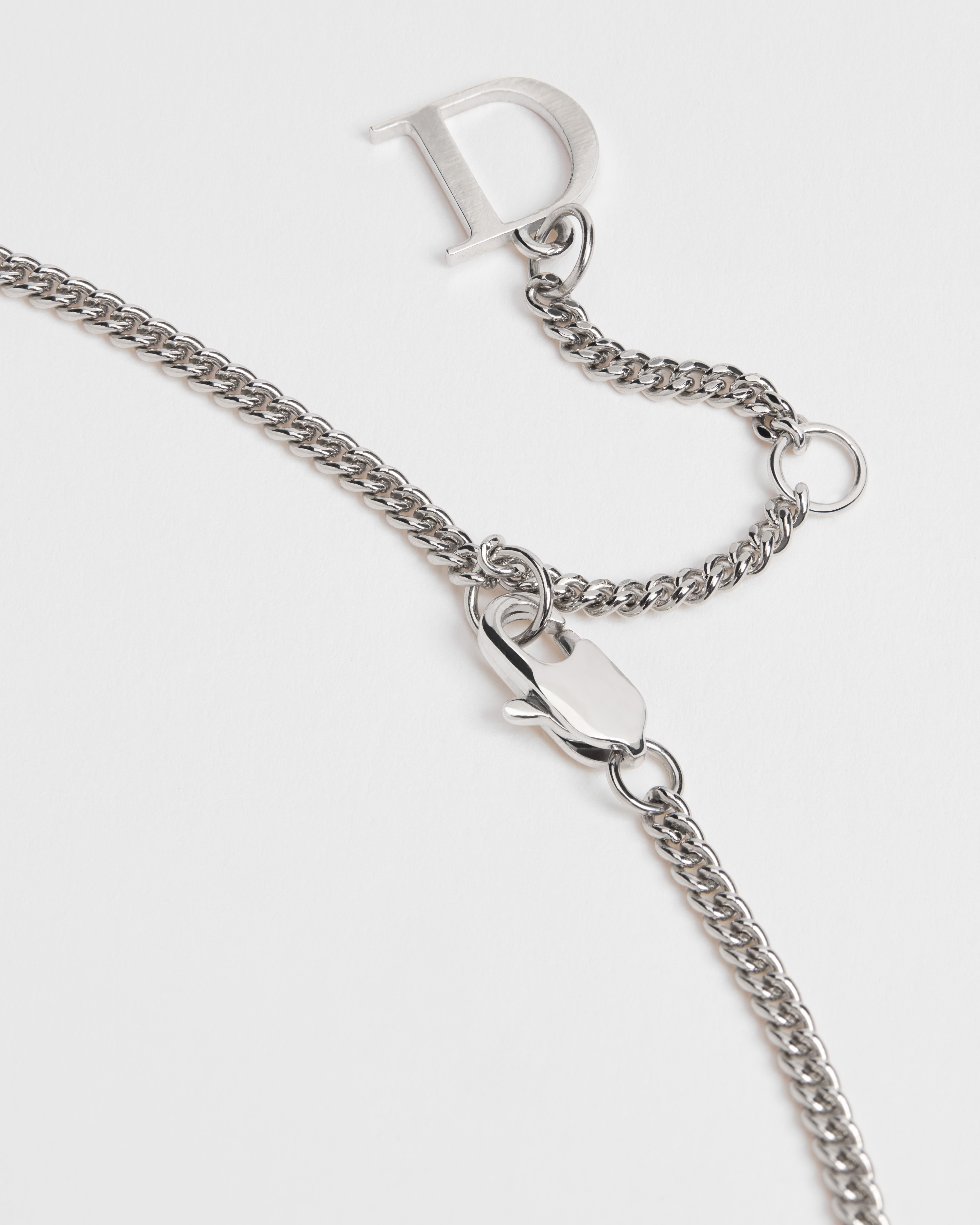 Dior Guilloché プレート ペンダント ネックレス 真鍮 E10