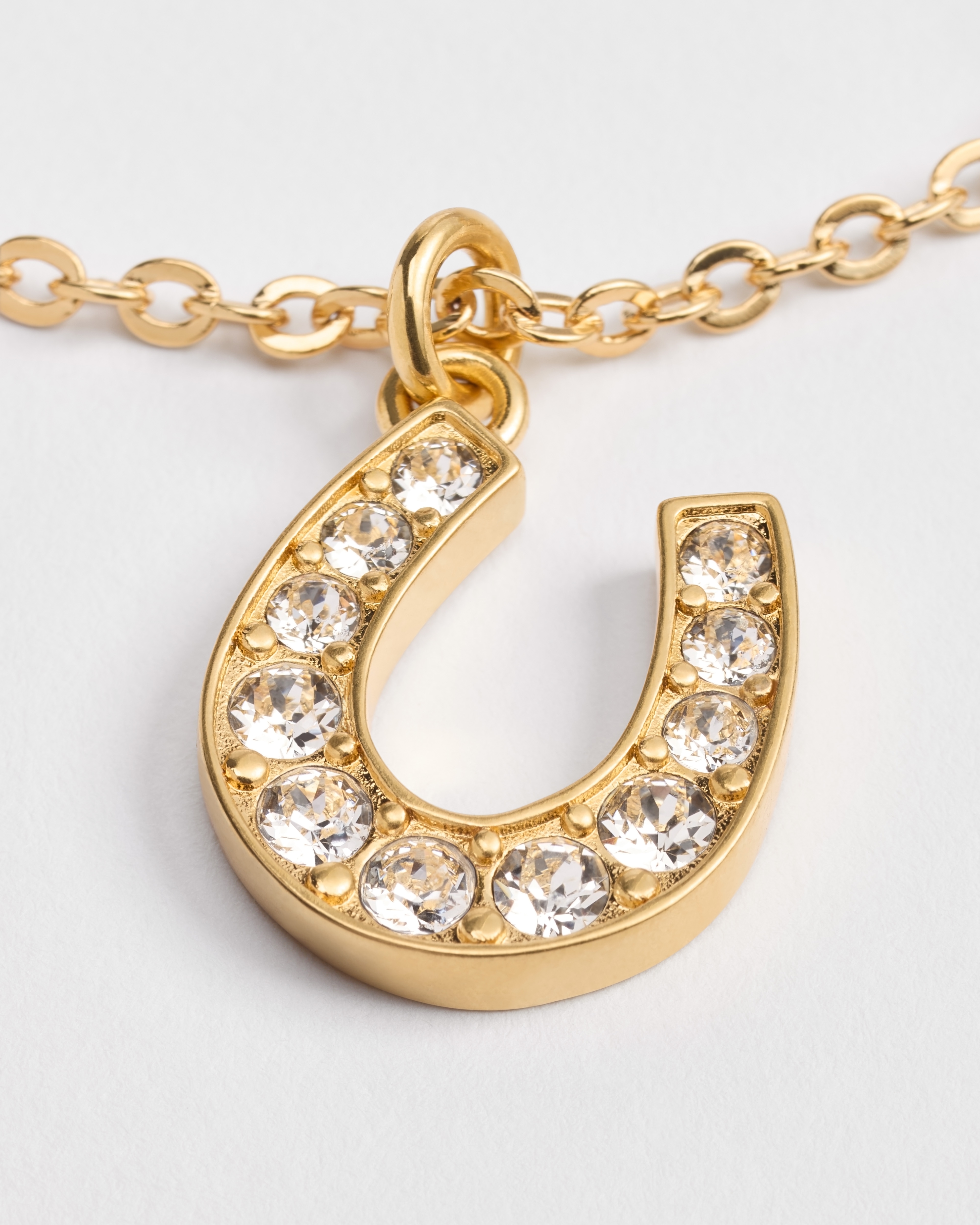 Collier Lucky Dior Métal finition dorée et cristaux blancs E11