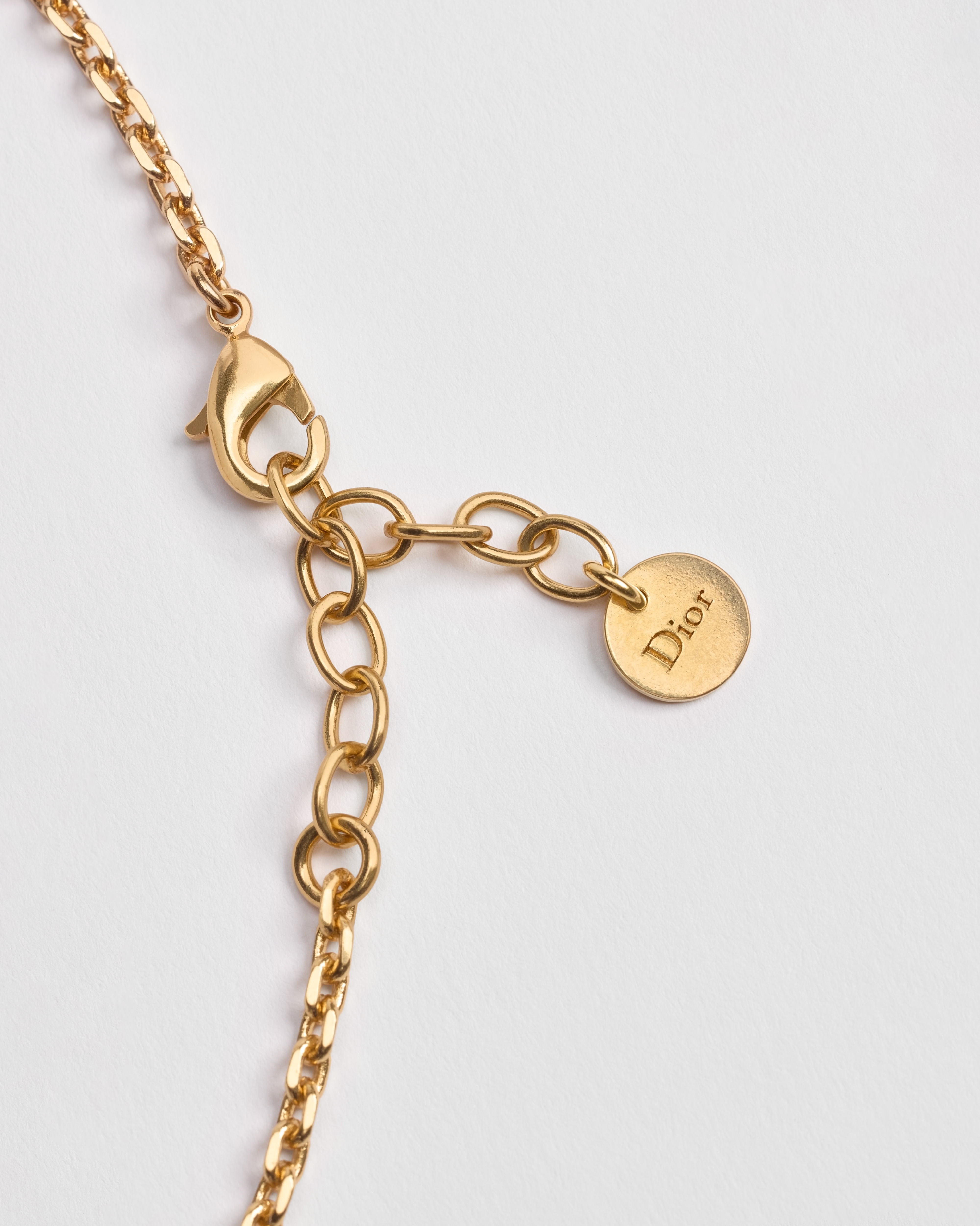 Colar Dior Daisy Metal com acabamento dourado e laca multicolorida E10