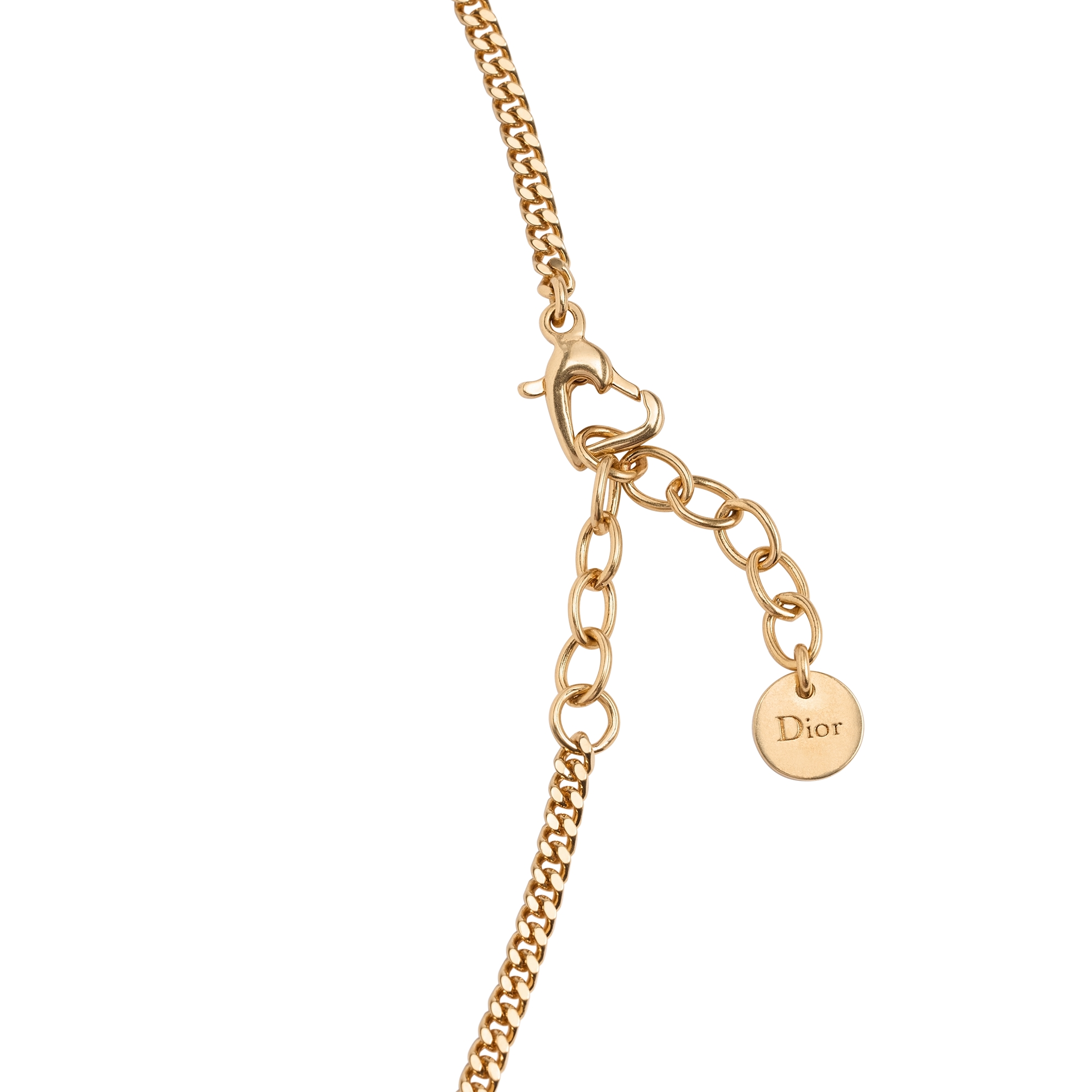 Dioramour Doves & Roses Necklace Gold-Finish Metal and Multicolor Lacquer E10