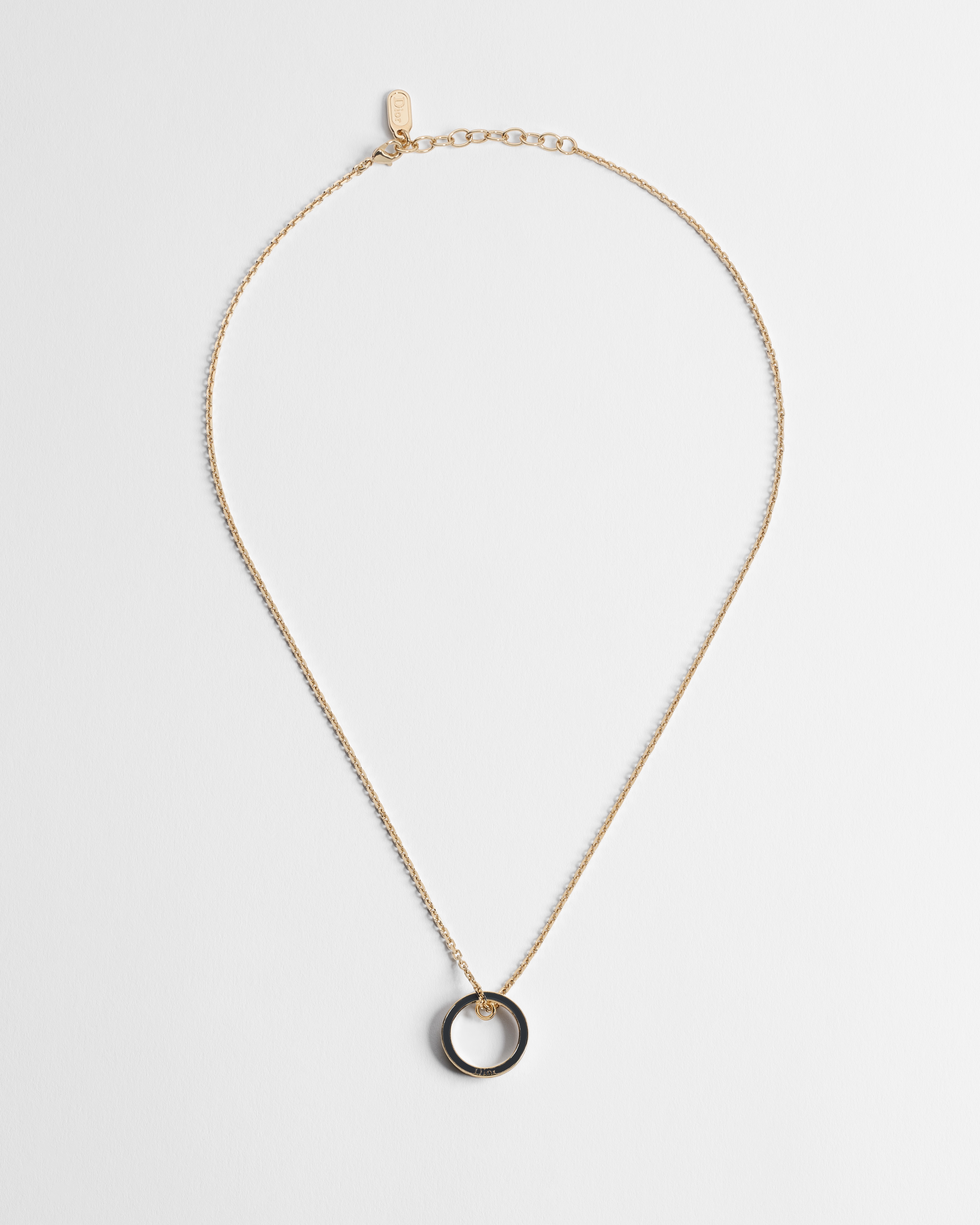 Dior Night Code-ketting Metaal met goudkleurige afwerking, kristallen en zwarte lak E01