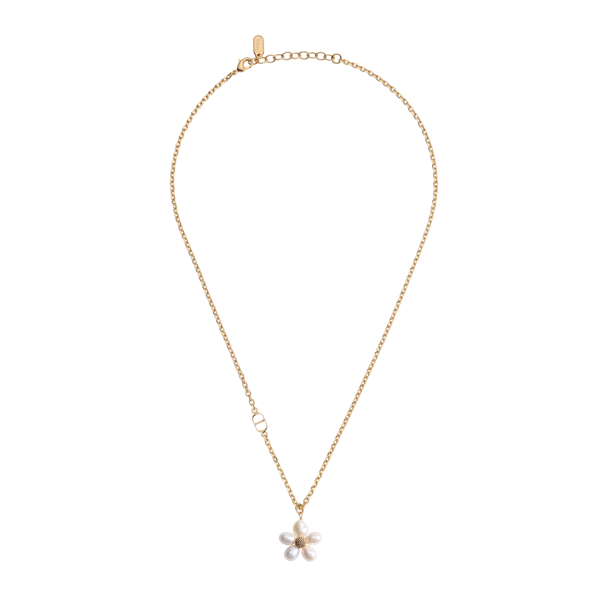 Dioriviera Brush & Bloom Necklace Gold-Finish Metal and Freshwater Pearls E01