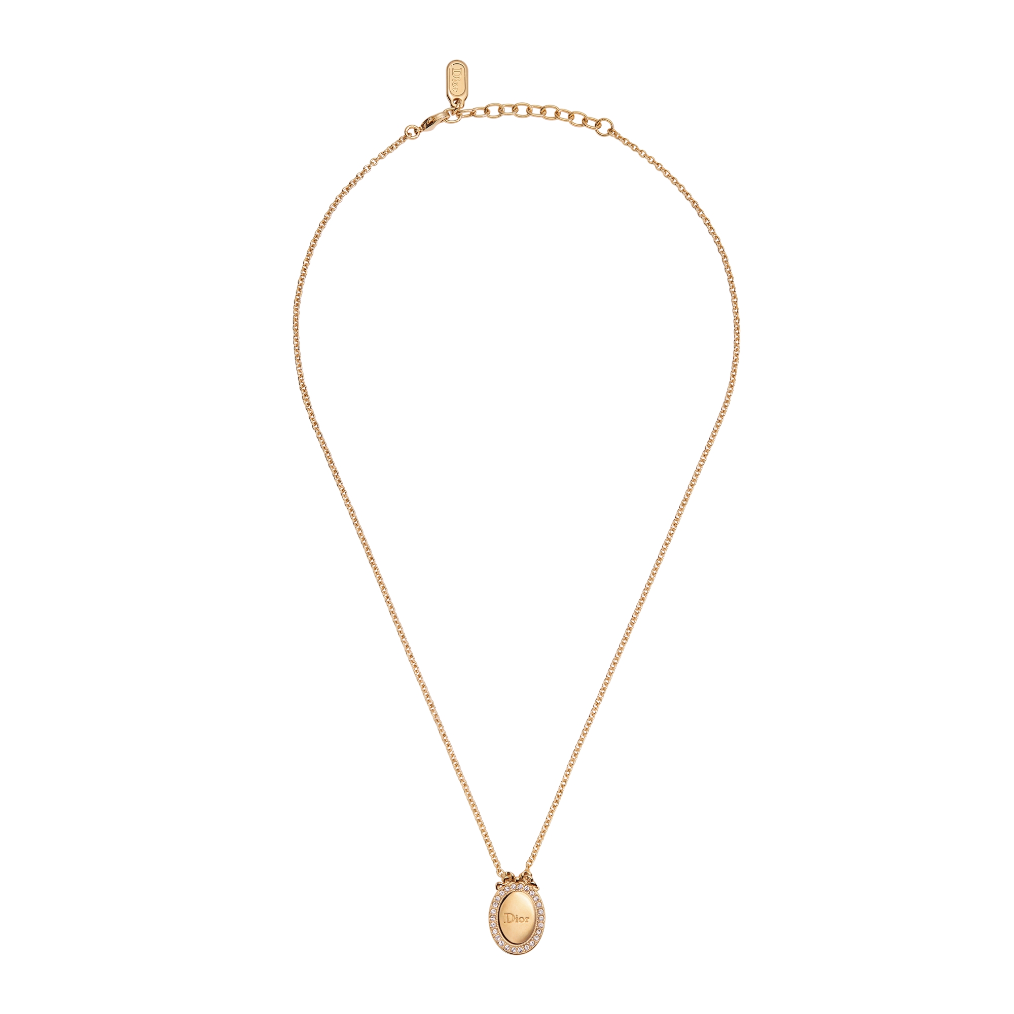 Dior Médaillon Necklace Gold-Finish Metal and Crystals E01